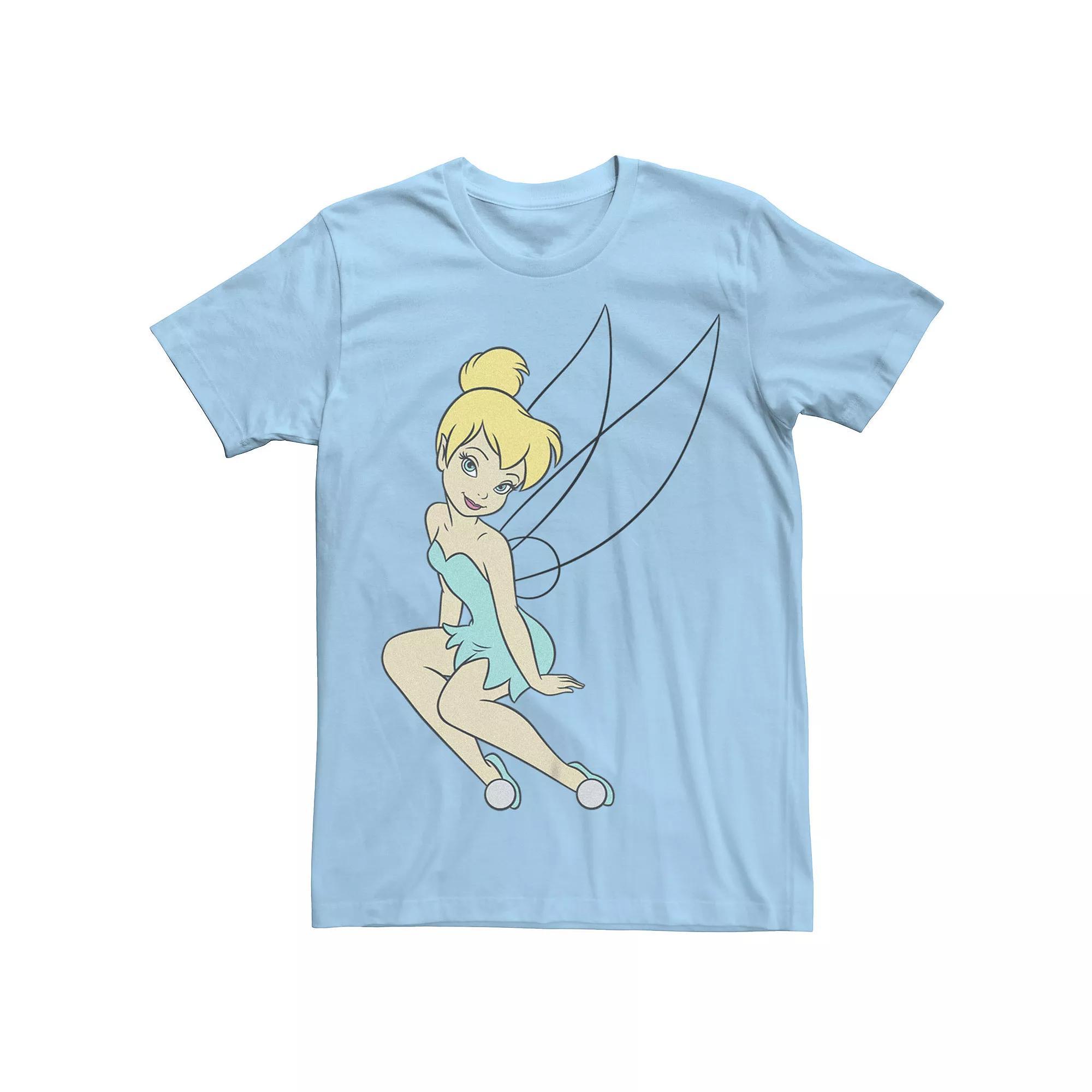 Disney's Peter Pan Tinker Bell Sitting Men's Graphic Tee, Size: XXL, Light Blue Product Image
