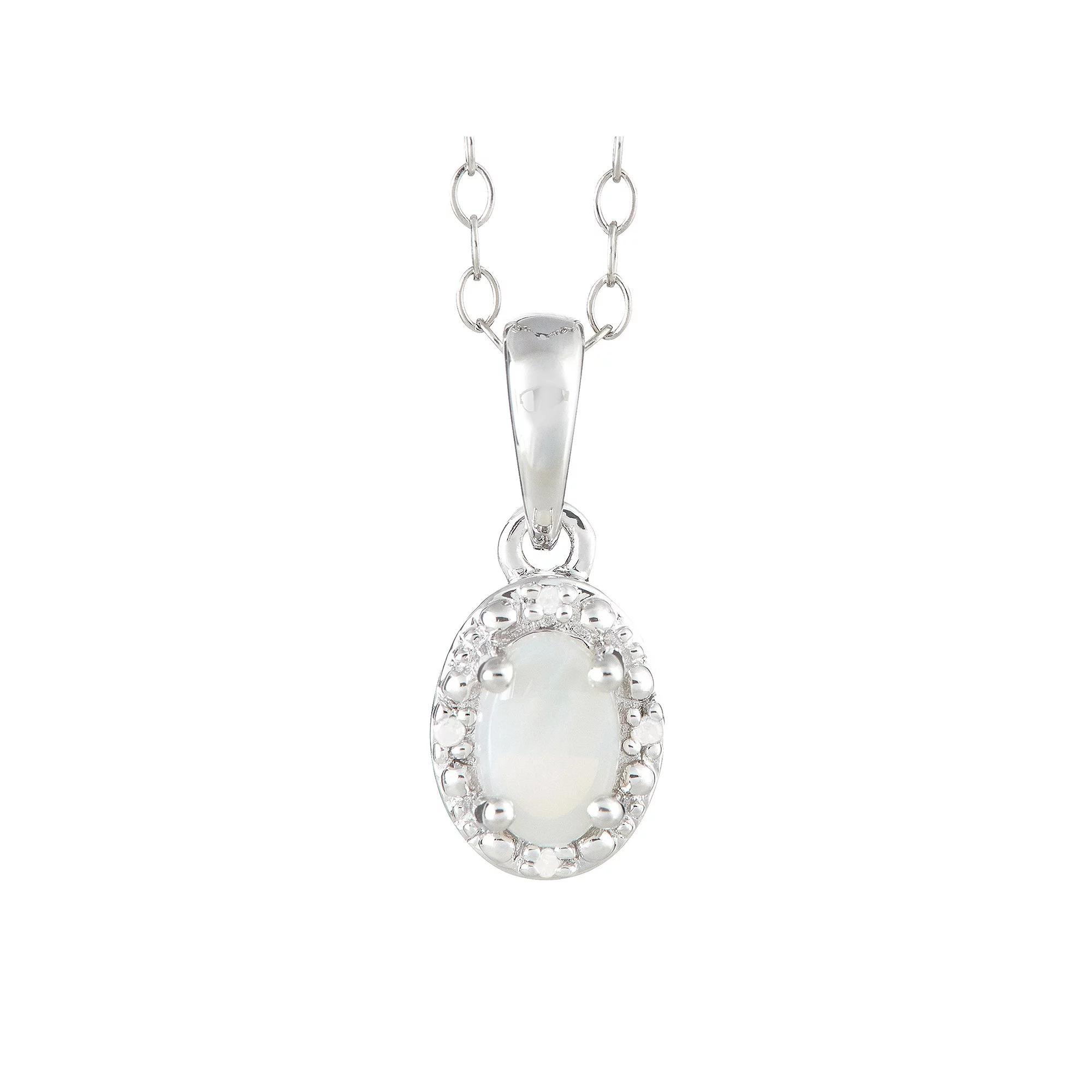 Celebration Gems Sterling Silver Gemstone & Diamond Accent Pendant Necklace, Womens Purple Product Image
