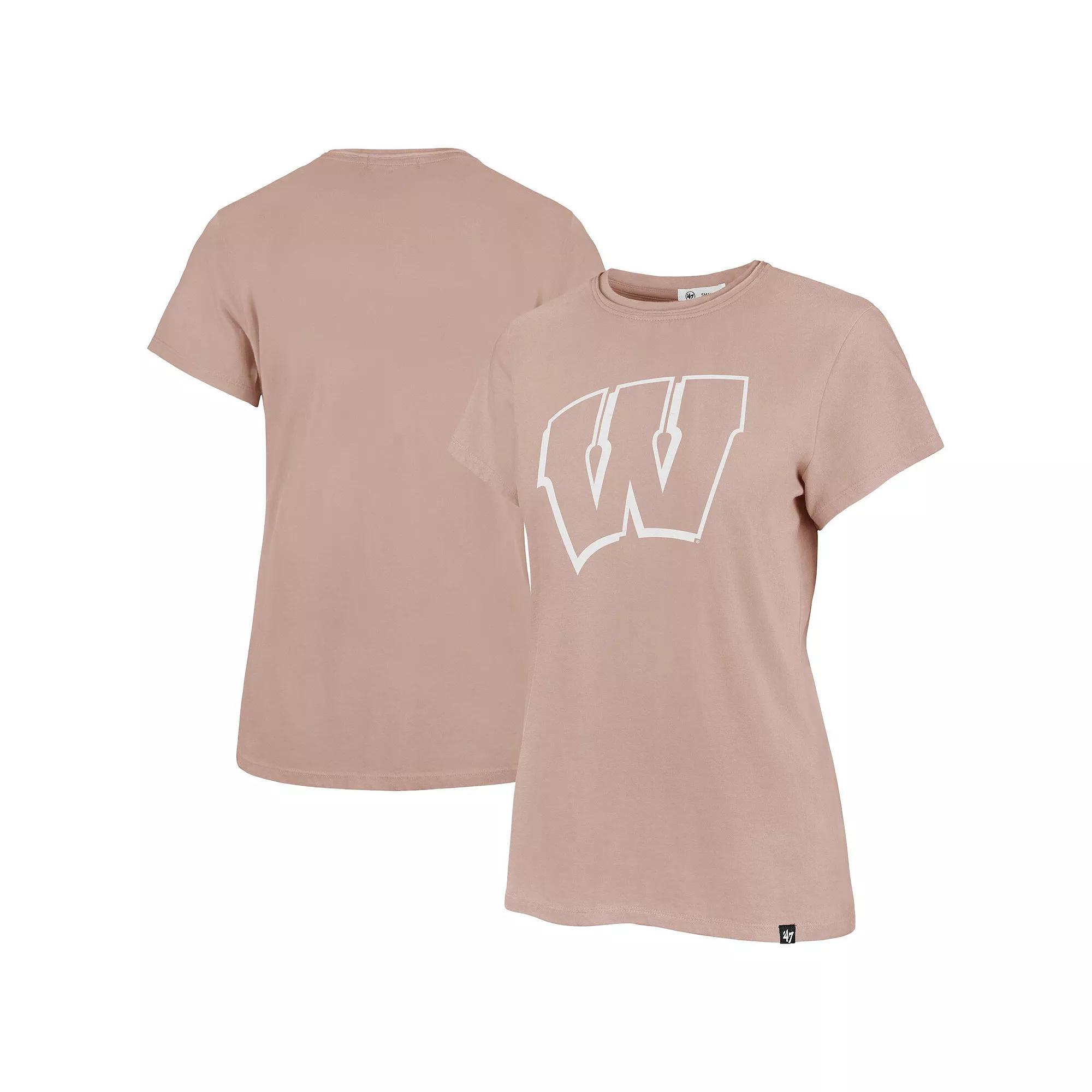 Women's '47  Pink Wisconsin Badgers Premier Frankie T-Shirt, Size: Small Product Image