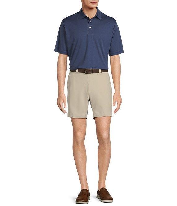 Roundtree & Yorke Big & Tall Performance Dash Short Sleeve Jacquard Polo Shirt Product Image