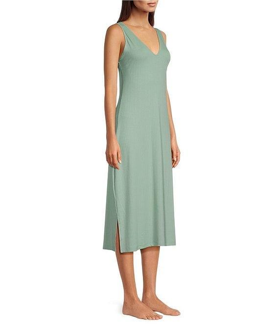 N by Natori Soothe Sleeveless V-Neck Ribbed Knit Lounge Dress Product Image