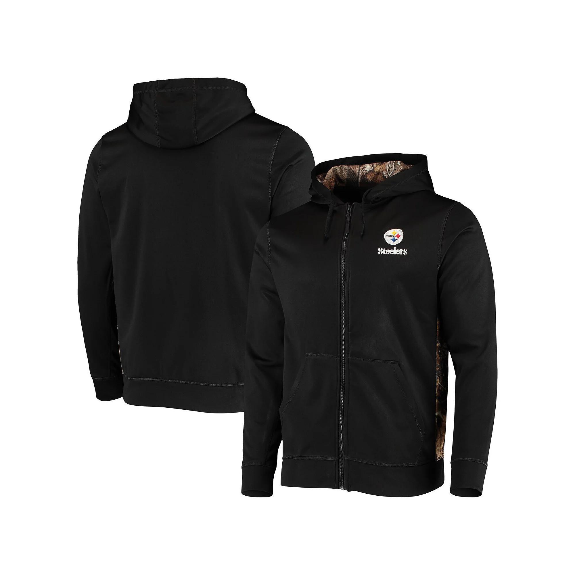 Men's Dunbrooke Black/Realtree Camo Pittsburgh Steelers Decoy Tech Fleece Full-Zip Hoodie, Size: Small Product Image