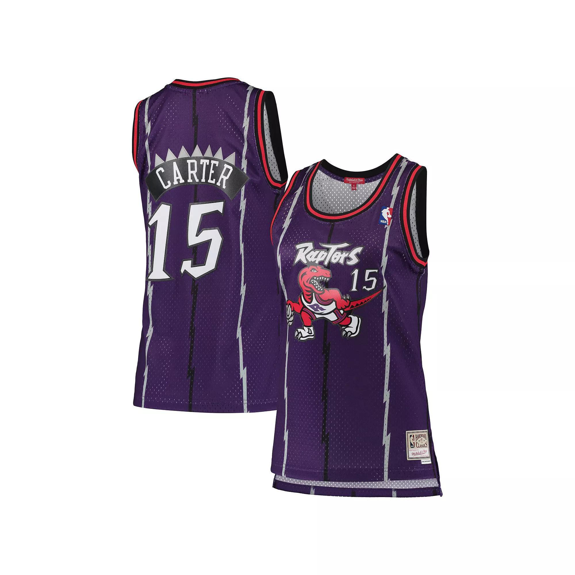 Women's Mitchell & Ness Vince Carter Purple Toronto Raptors 1998-99 Hardwood Classics Swingman Jersey, Size: XL, Rpt Purple Product Image