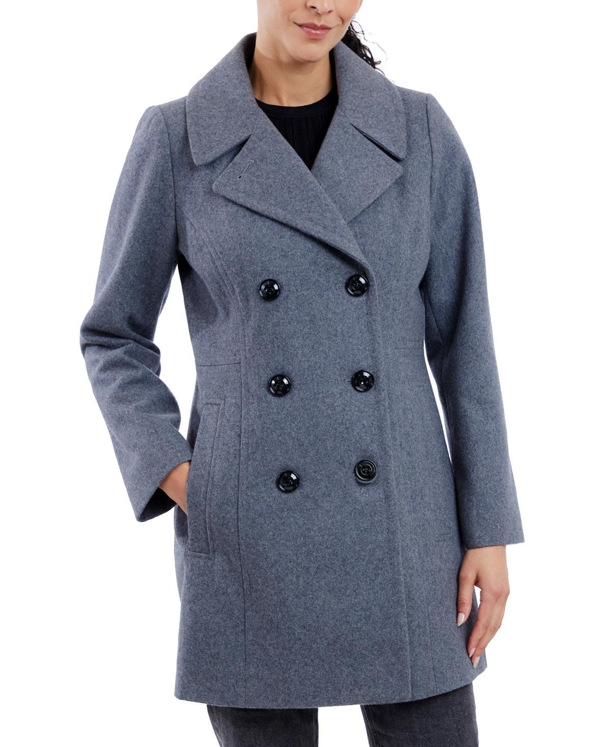 Anne Klein Womens Double-Breasted Peacoat, Created for Macys Product Image