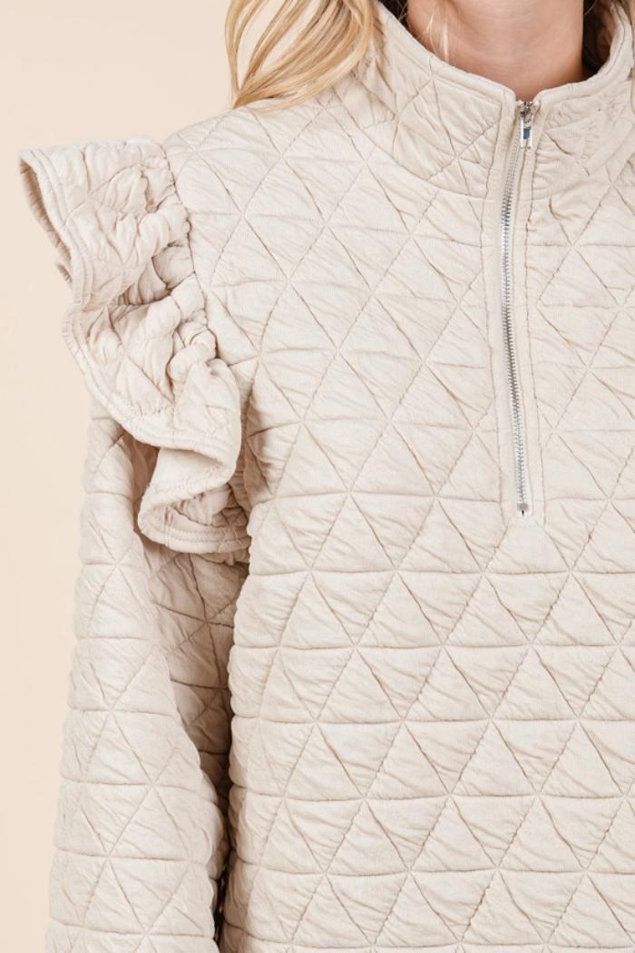 Quilted Half-Zip Pullover Product Image
