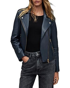 Womens Dalby Leather Biker Jacket Product Image