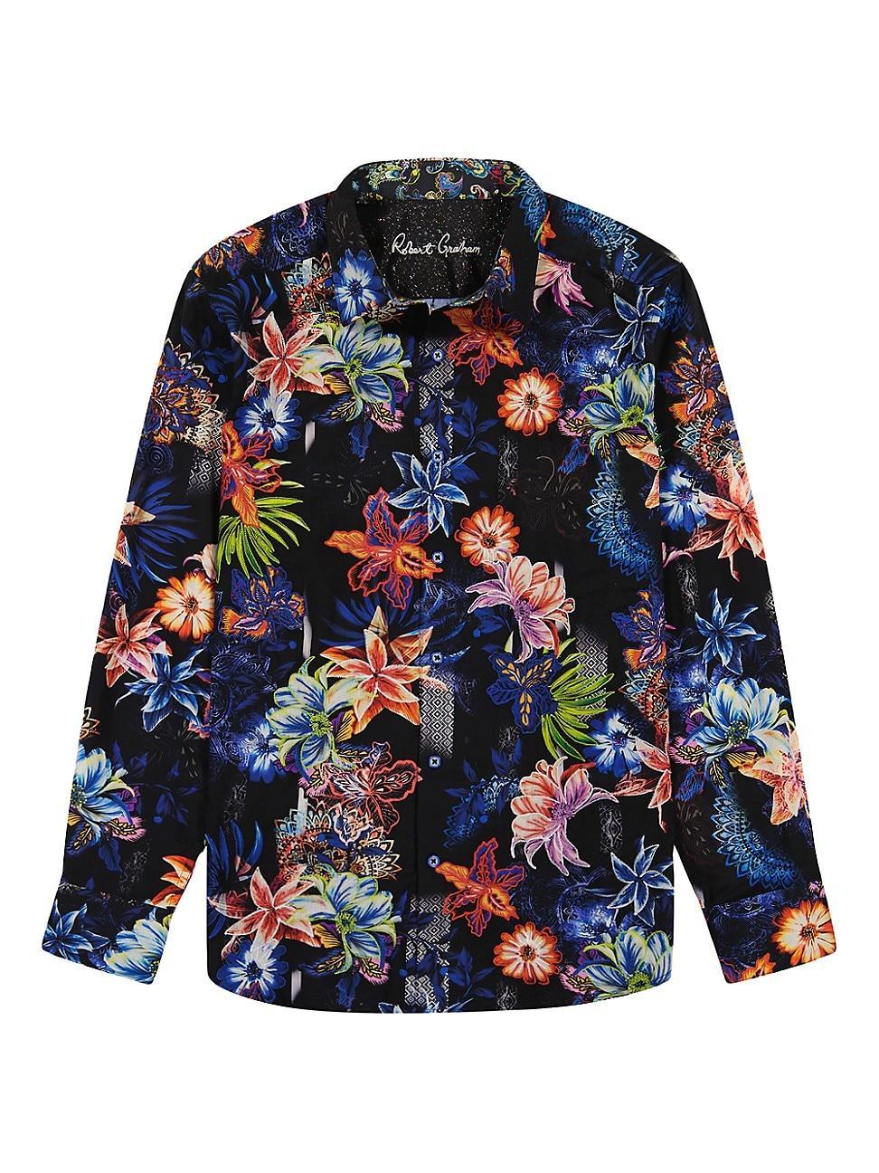 Men's Katazome Floral-Print Sport Shirt Product Image
