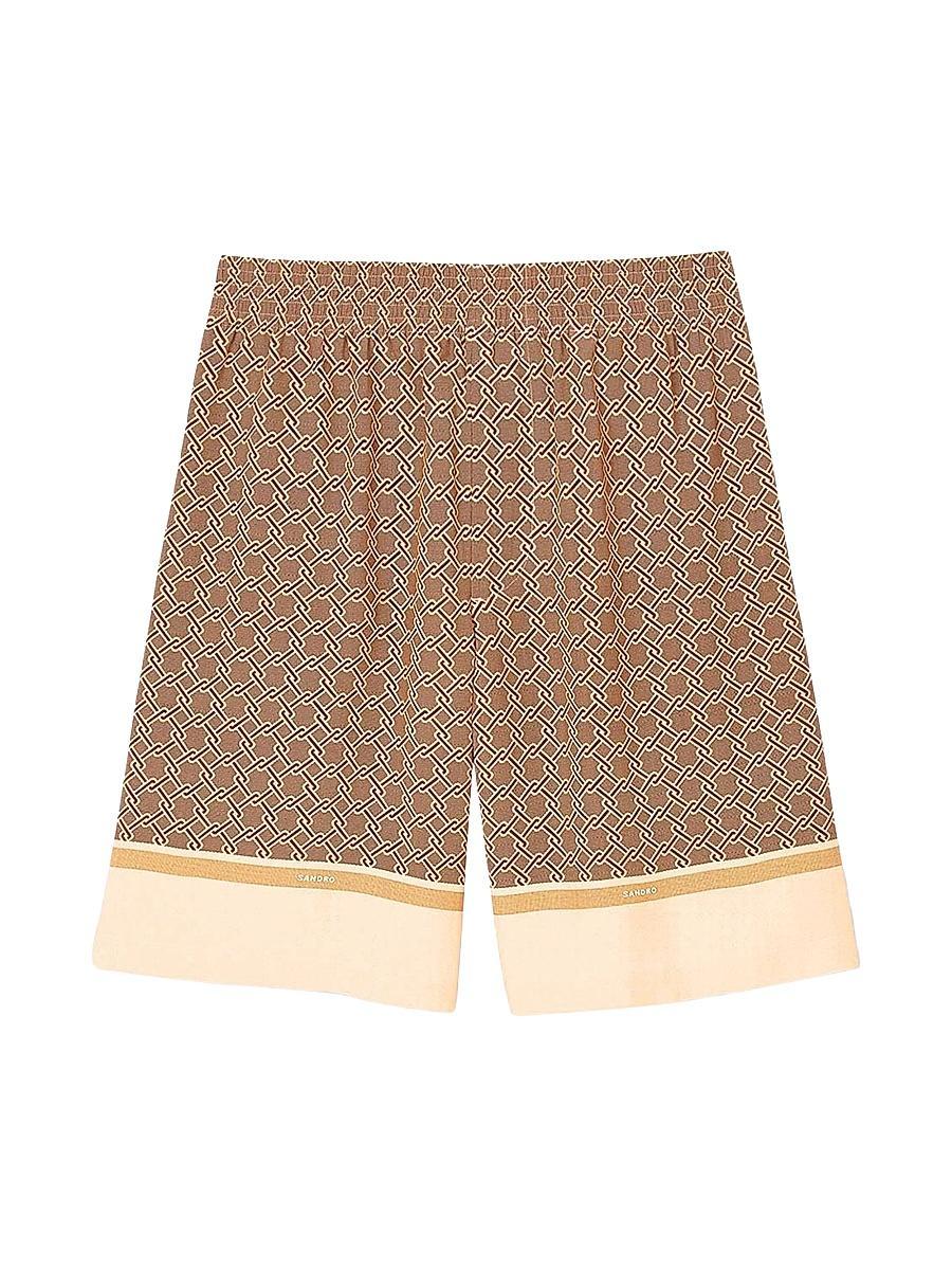 Mens Patterned Flowy Bermuda Shorts Product Image