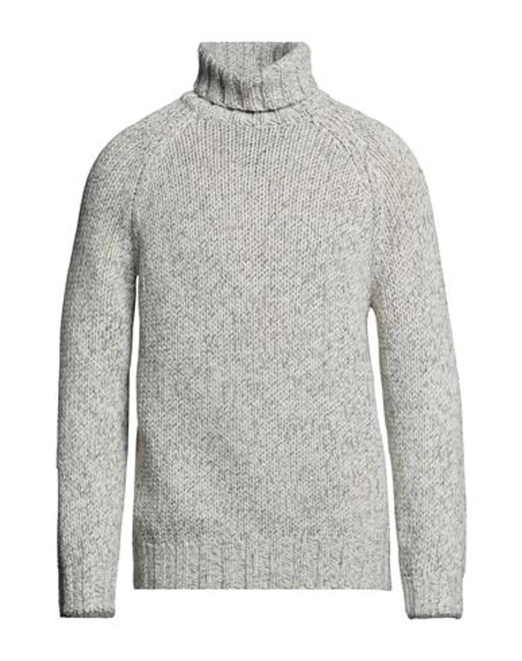 BRUNELLO CUCINELLI Wool, Cashmere And Silk Turtleneck In Grey Product Image