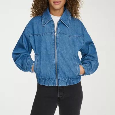 Levi's Denim Wind Resistant Midweight Womens Bomber Jacket Product Image