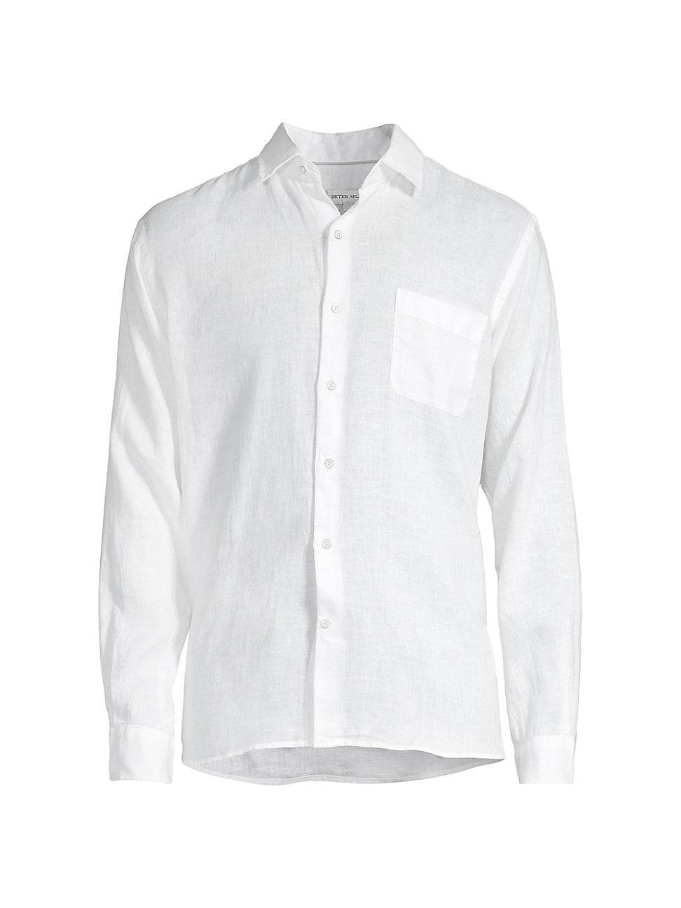Men's Coastal Garment-Dyed Linen Sport Shirt Product Image