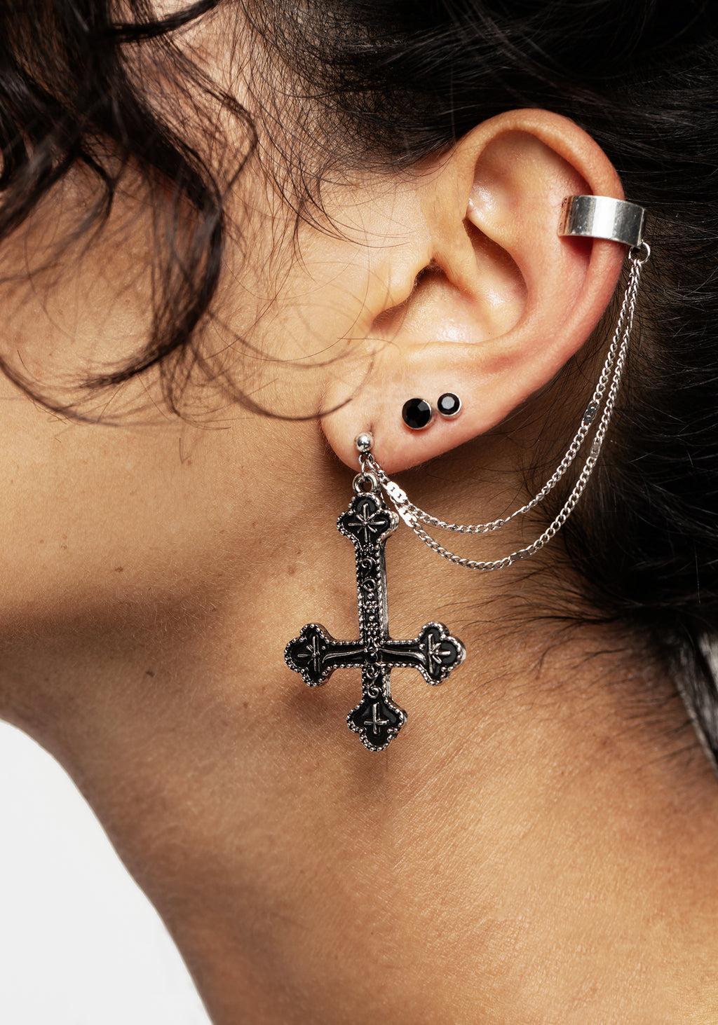 Crux Chain Cuff Earrings Product Image