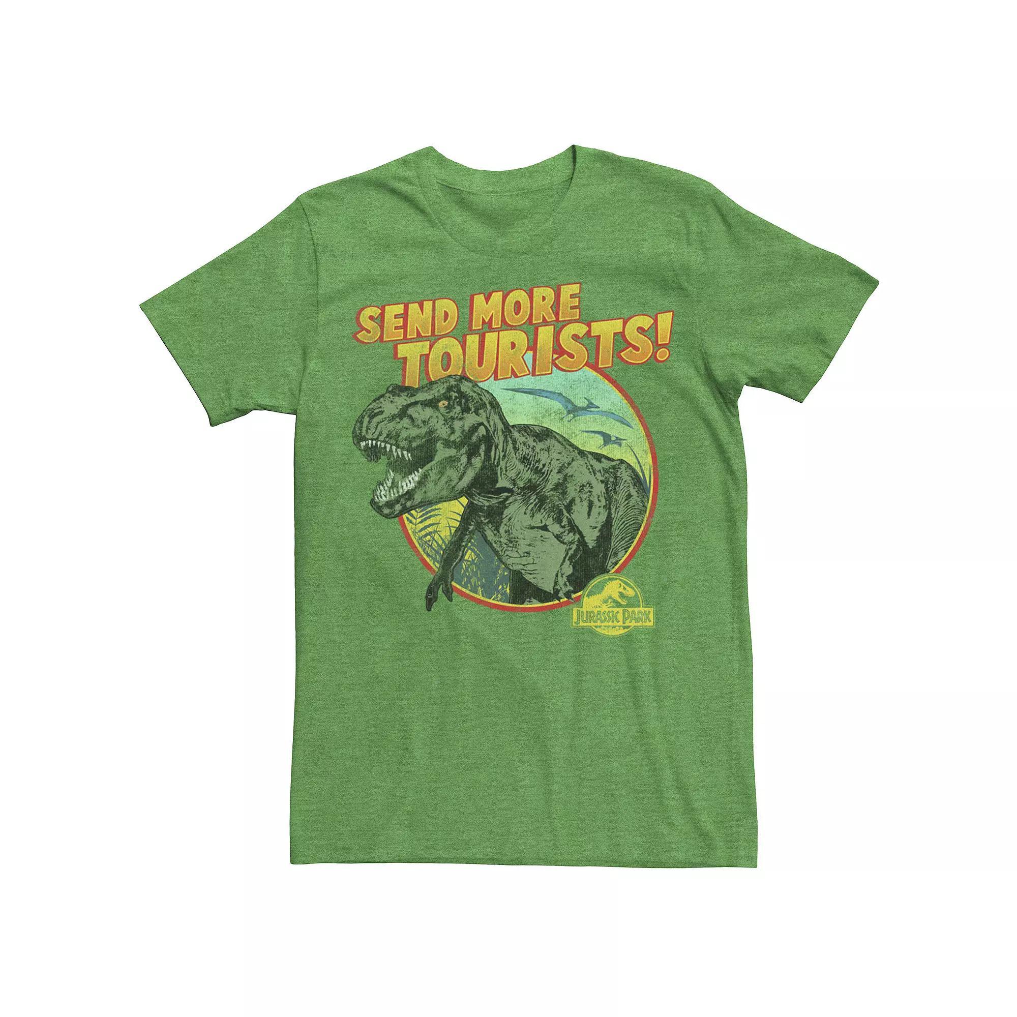 Men's Jurassic Park T-Rex Send More Tourists Tee, Size: XL, Kelly Grey Product Image