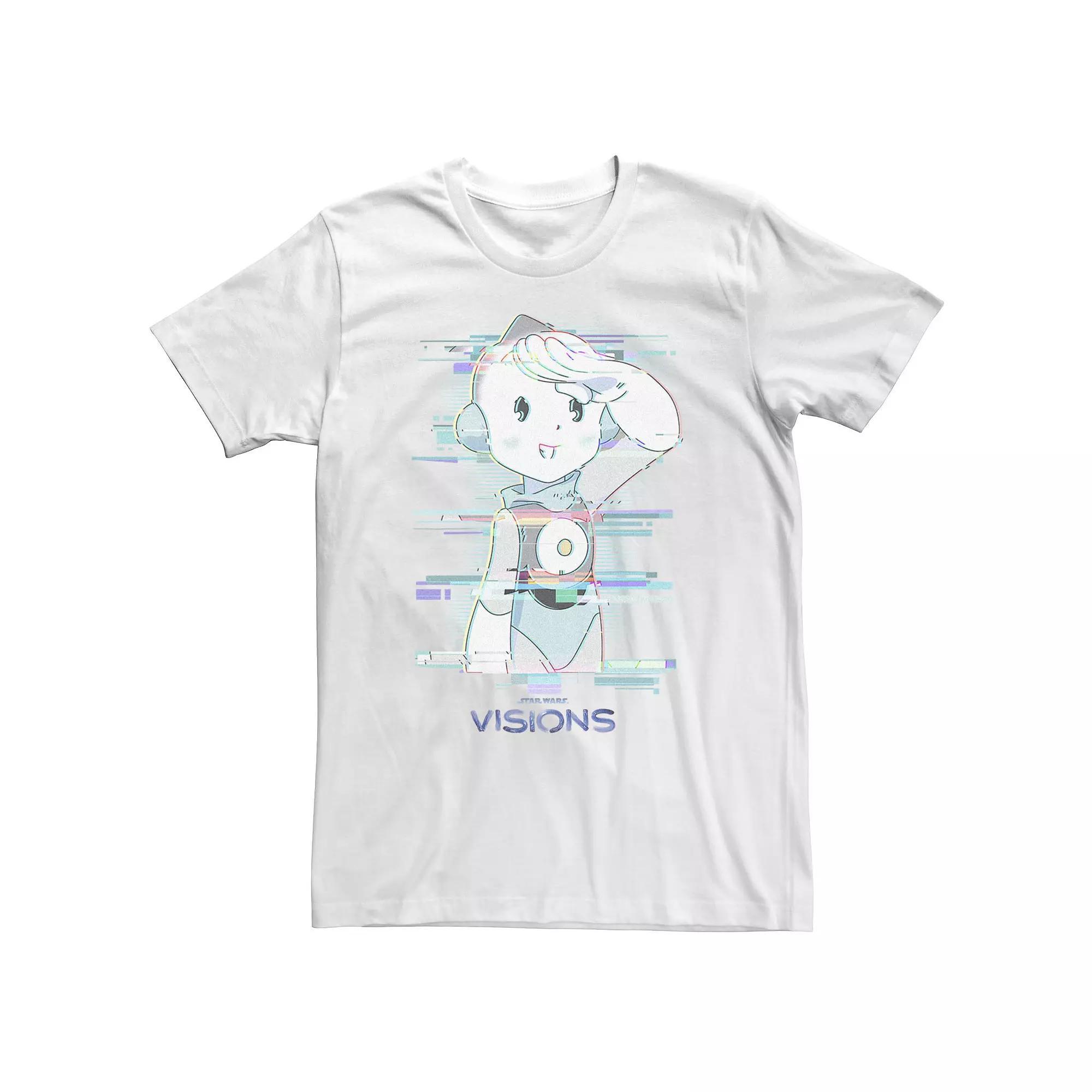 Big & Tall Star Wars: Visions Character Glitch Tee, Men's, Size: 4XL, White Product Image