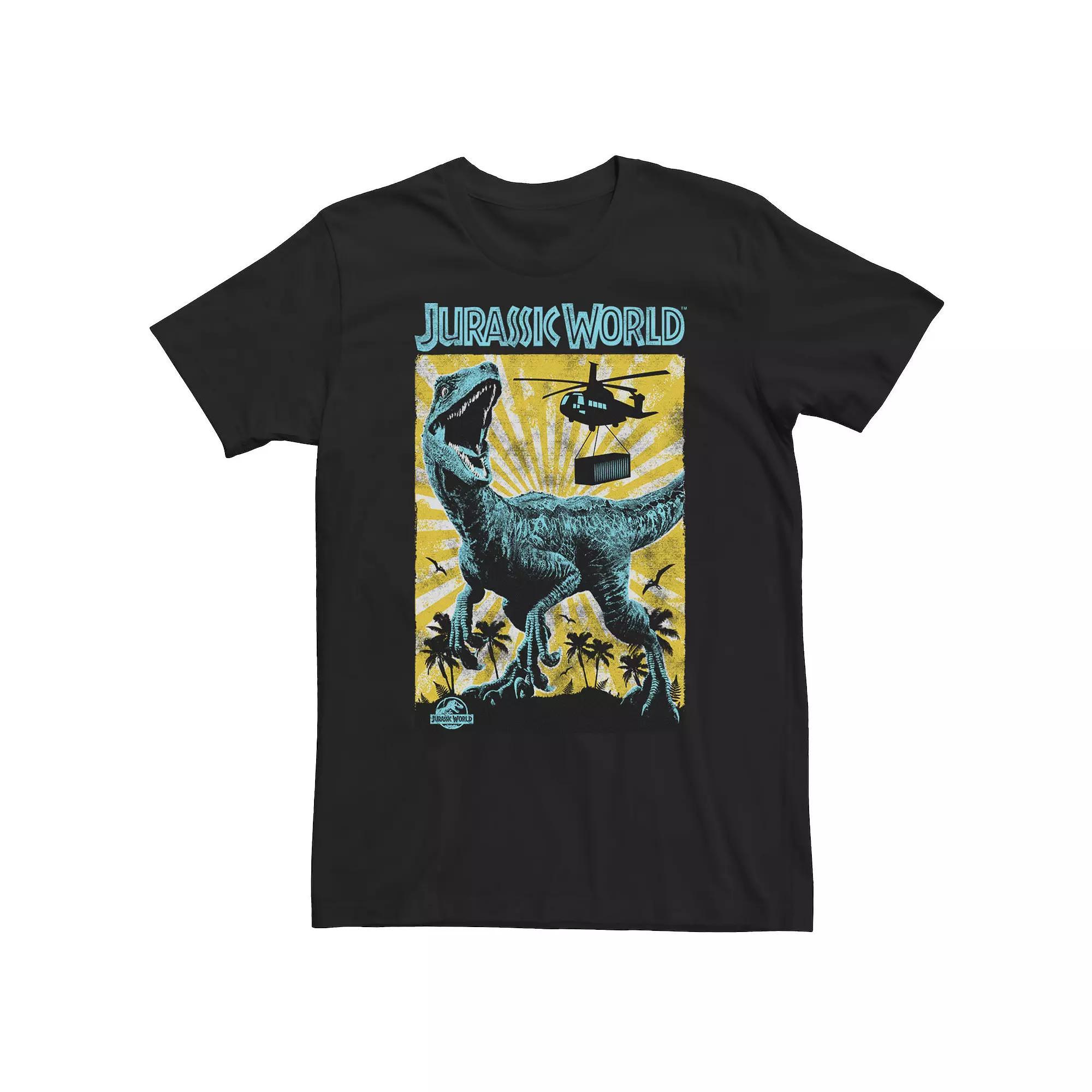 Big & Tall Jurassic World T-Rex Color Pop Retro Poster Tee, Men's, Size: 4XL Tall, Black Product Image
