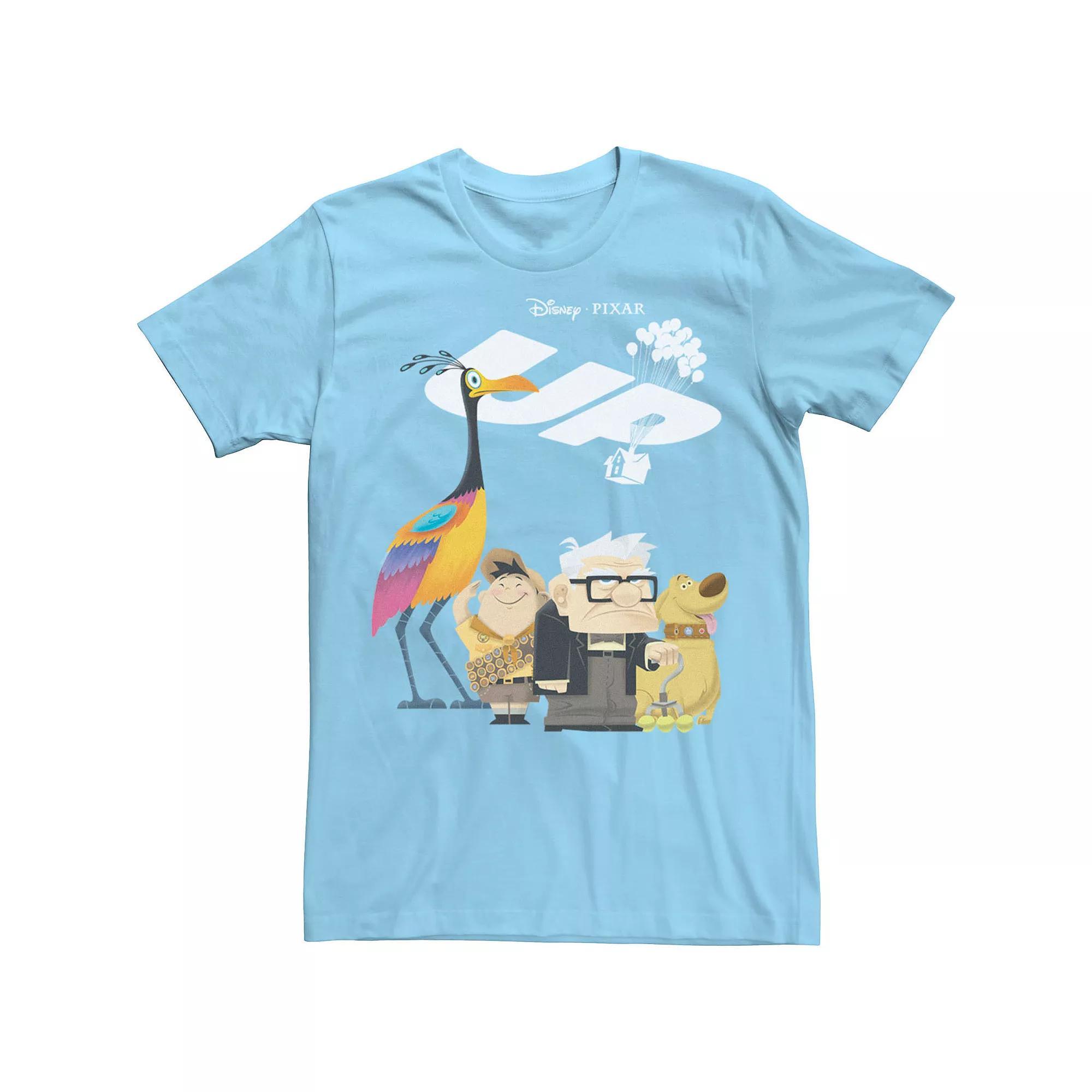Disney / Pixar's Up Men's Group Shot Doodle Tee, Size: 3XL, Light Blue Product Image
