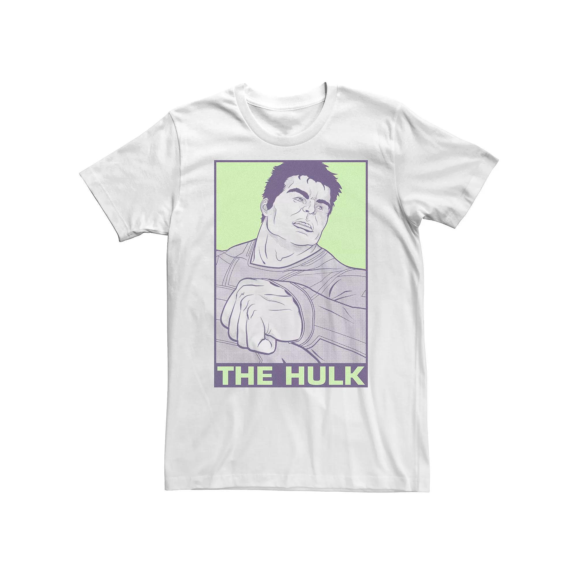 Big & Tall Marvel Avengers Endgame Hulk Pop Art Tee, Men's, Size: 5XL, White Product Image