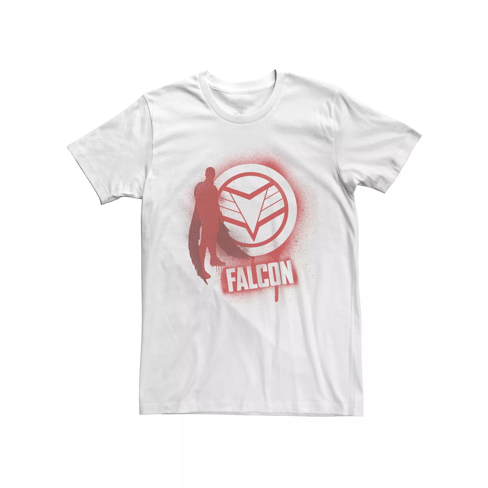 Men's Marvel Falcon And The Winter Soldier Circle Spray Paint Tee, Size: Medium, White Product Image