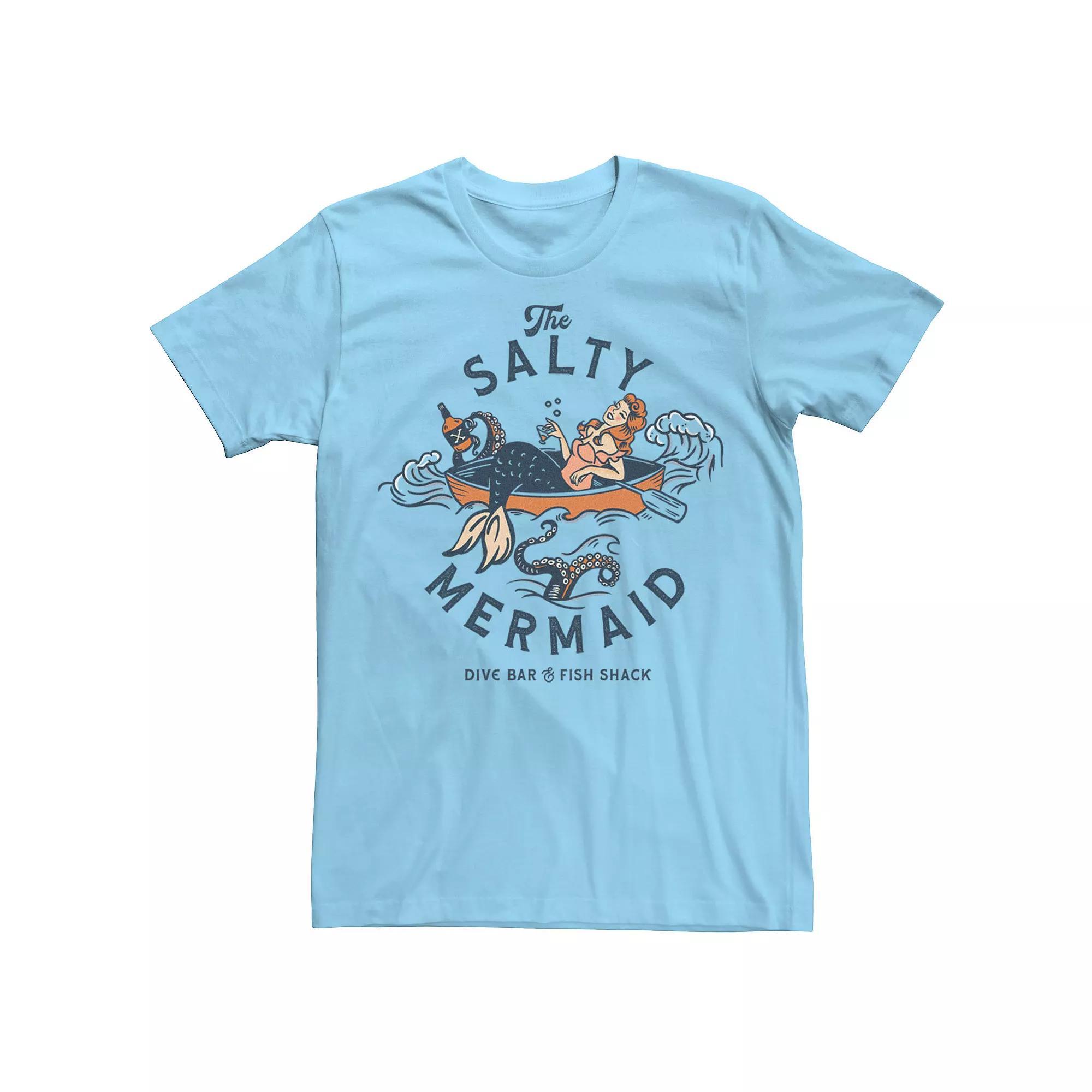 Men's The Salty Mermaid Dive Bar & Fish Shack Graphic Tee, Size: Small, Natural Product Image