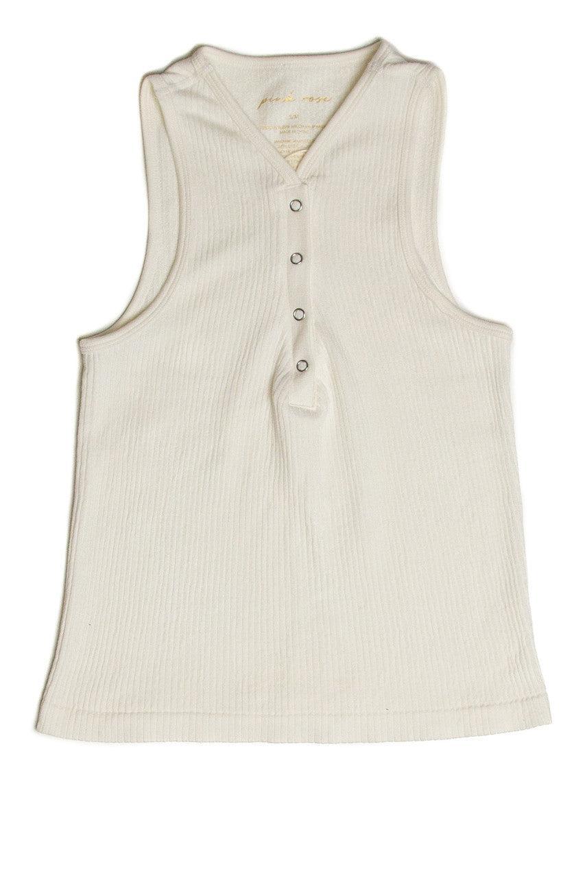 Seamless Snap Henley Tank Top Product Image