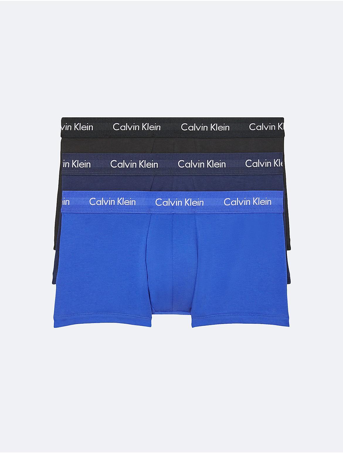 Calvin Klein Cotton Stretch Moisture Wicking Low Rise Trunks, Pack of 3 Product Image