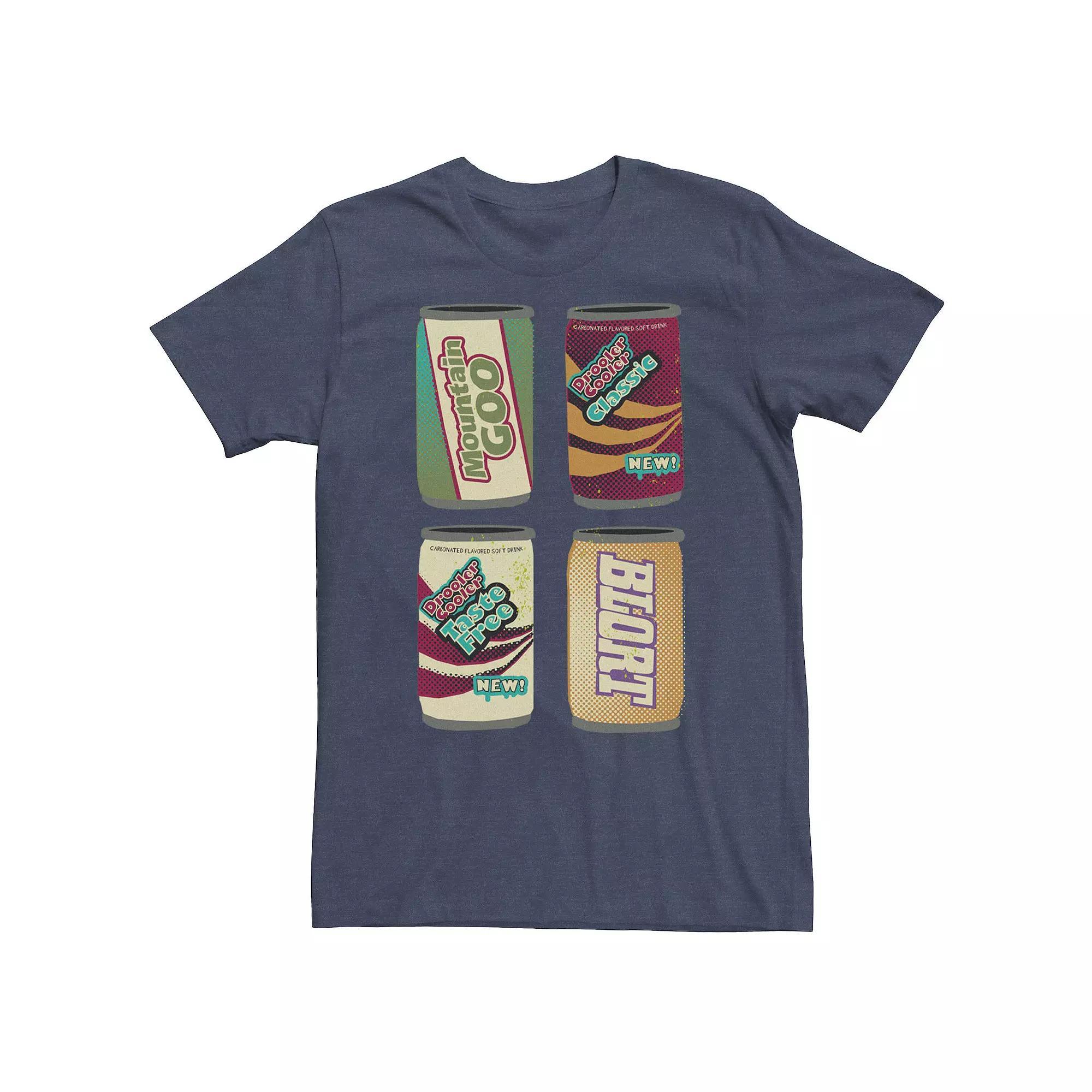 Big & Tall Pixar Monsters At Work Monster Soda Cans Tee, Men's, Size: Large Tall, Navy Grey Product Image