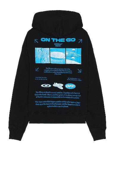 OFF-WHITE On The Go Moon Skate Hoodie in Black - Black. Size L (also in XL/1X). Product Image