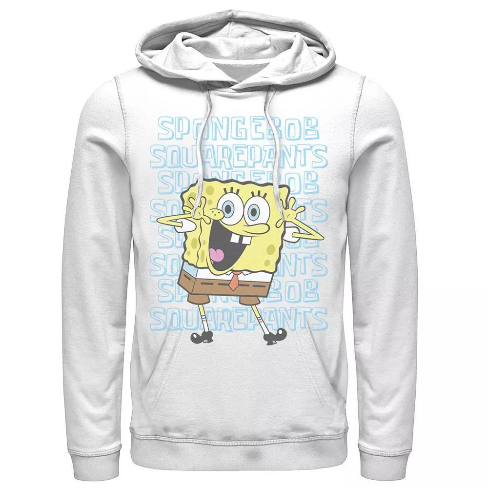Men's SpongeBob SquarePants Name Stack Portrait Hoodie, Size: XL, White Product Image