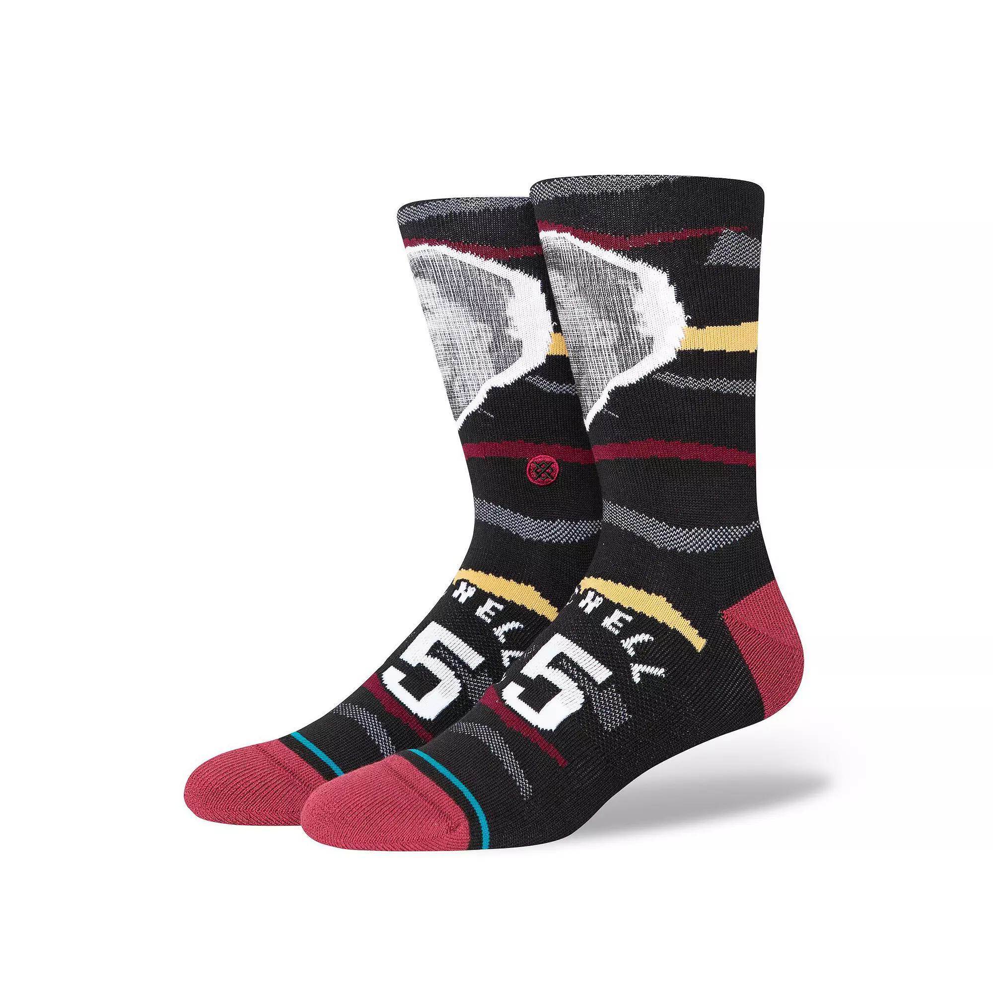 Men's Donovan Mitchell Utah Jazz Faxed Player Crew Socks, Size: Large, Jaz Black Product Image