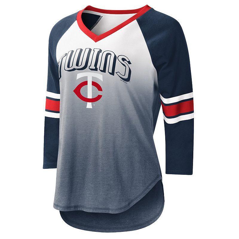 Womens G-iii 4Her by Carl Banks White Los Angeles Dodgers Lead-Off Raglan 3/4-Sleeve V-Neck T-shirt - White Product Image