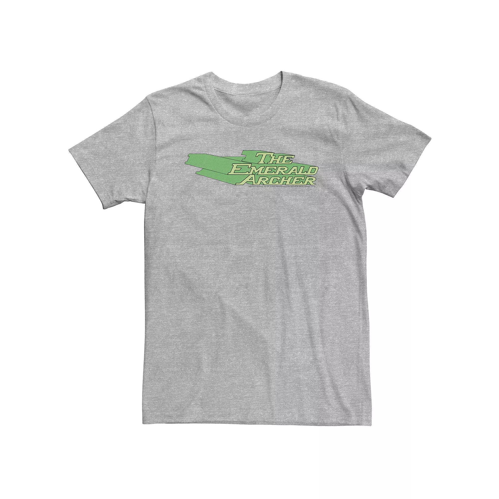 Big & Tall DC Comics The Emerald Archer Text Poster Tee, Men's, Size: 3XL Tall, Athletic Grey Product Image