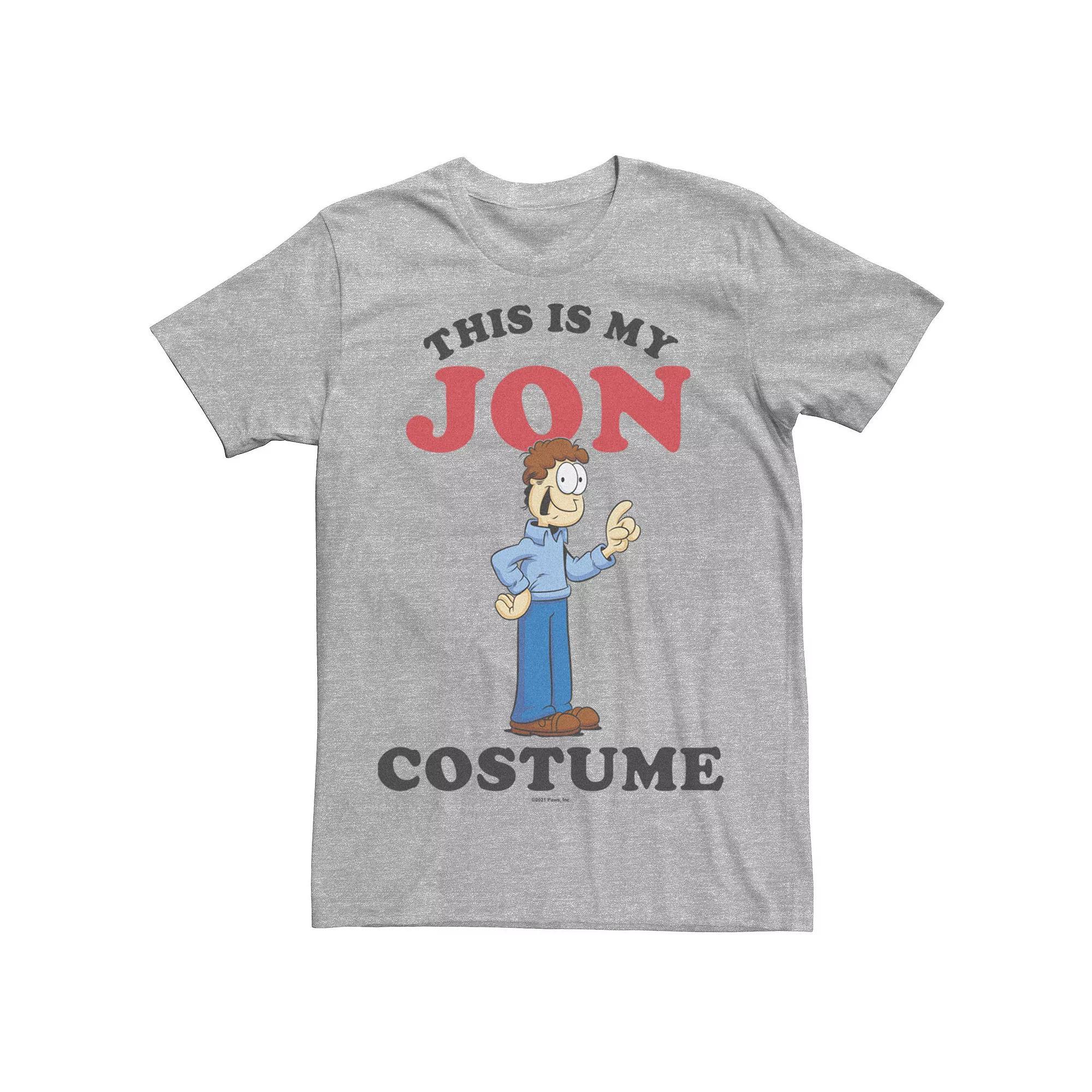Men's Garfield "This Is My Jon Costume" Graphic Tee, Size: XL, Athletic Grey Product Image
