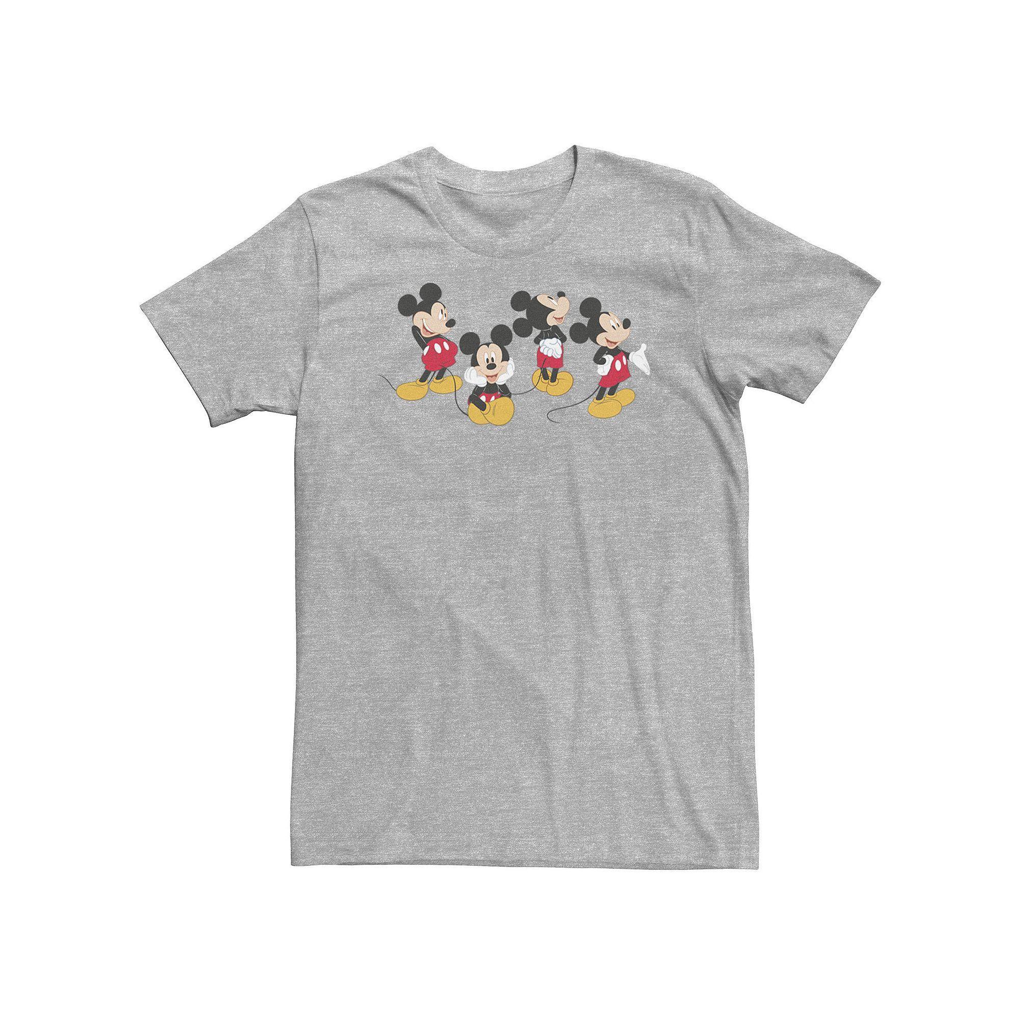 Big & Tall Disney Mickey Mouse Poses Portrait Tee, Men's, Size: 3XL Tall, Athletic Grey Product Image