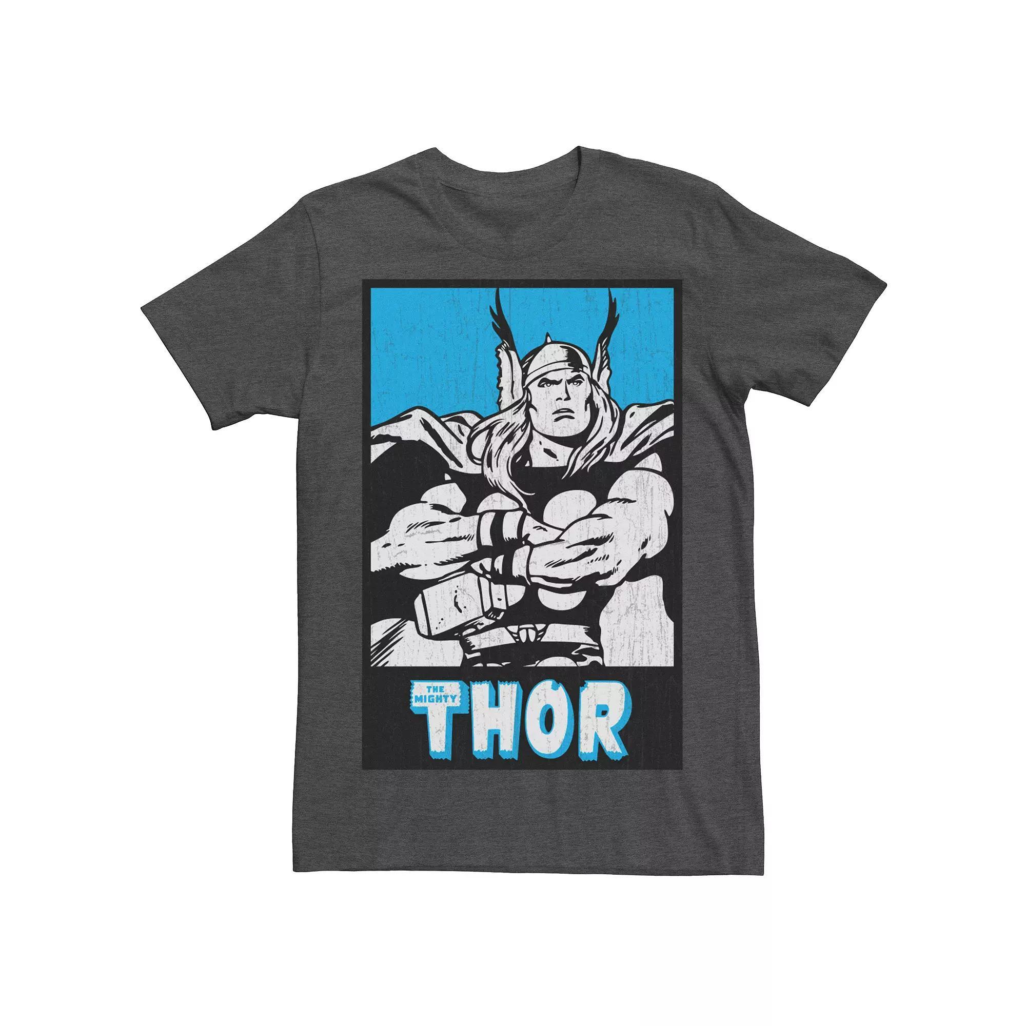 Men's Marvel Comics Retro Thor Tee, Size: Medium, Grey Heather Product Image