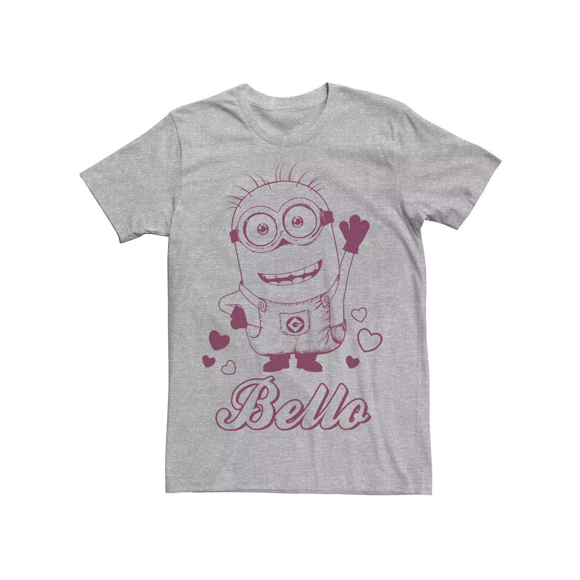 Men's Despicable Me Minions Phil Says Bello Tee, Size: Small, Athletic Grey Product Image
