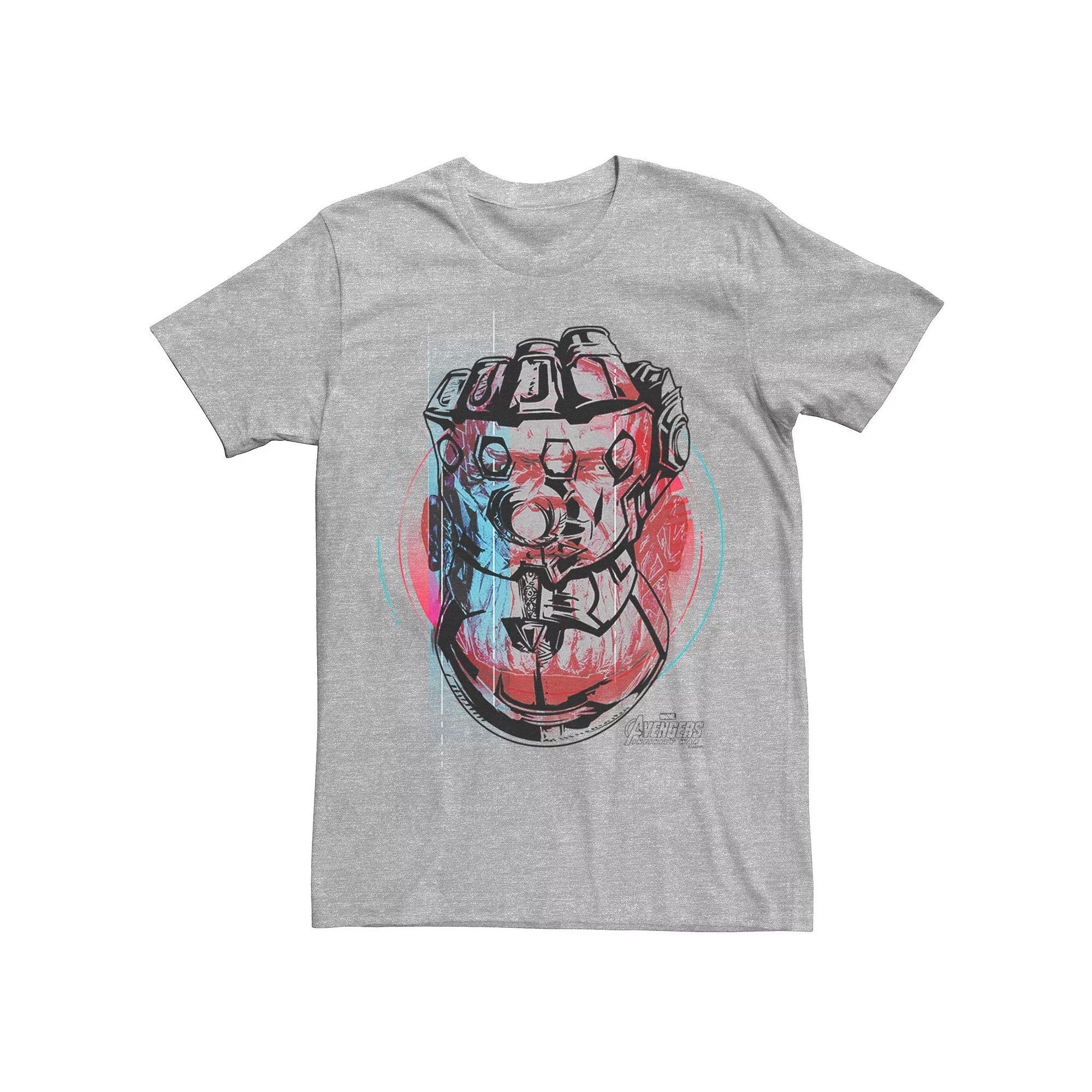 Men's Marvel Infinity War Tech Gauntlet Outline Graphic Tee, Size: XXL, Athletic Grey Product Image