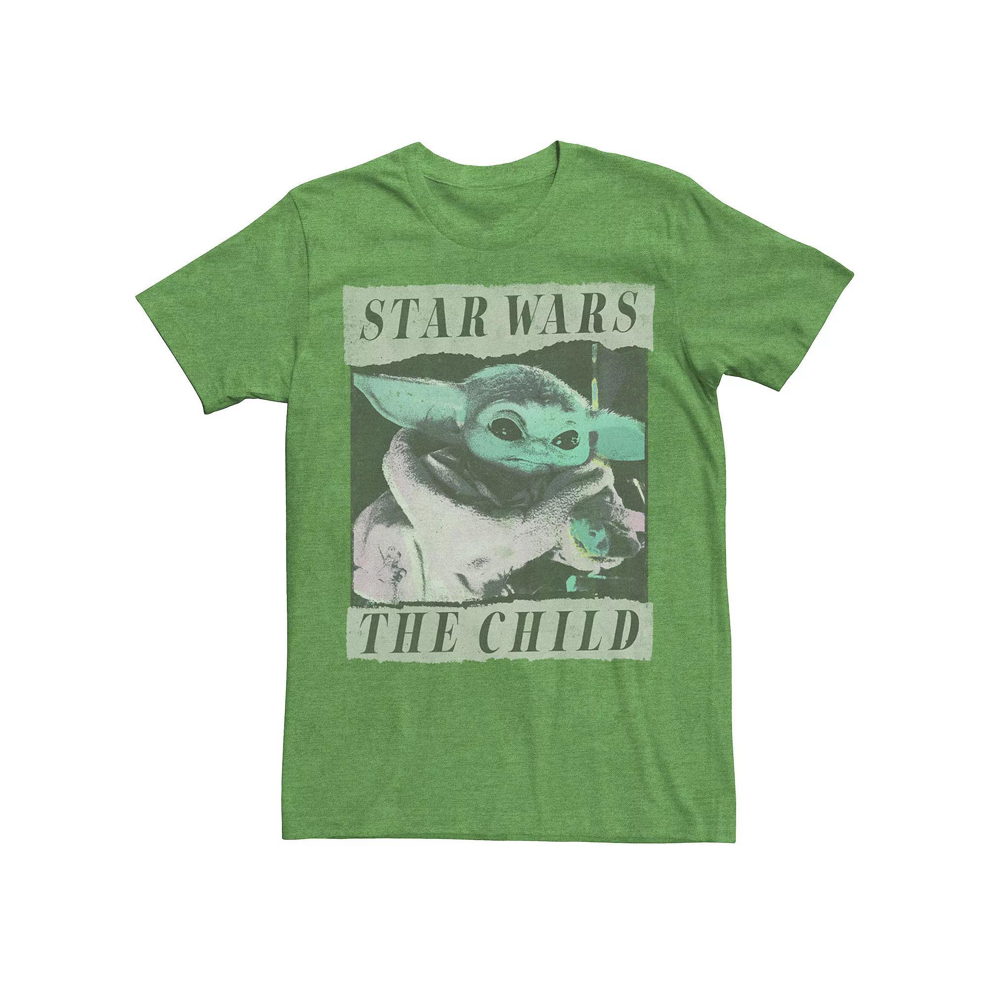 Men's Star Wars The Mandalorian The Child Ripped Poster Tee, Size: XXL, Red Grey Product Image