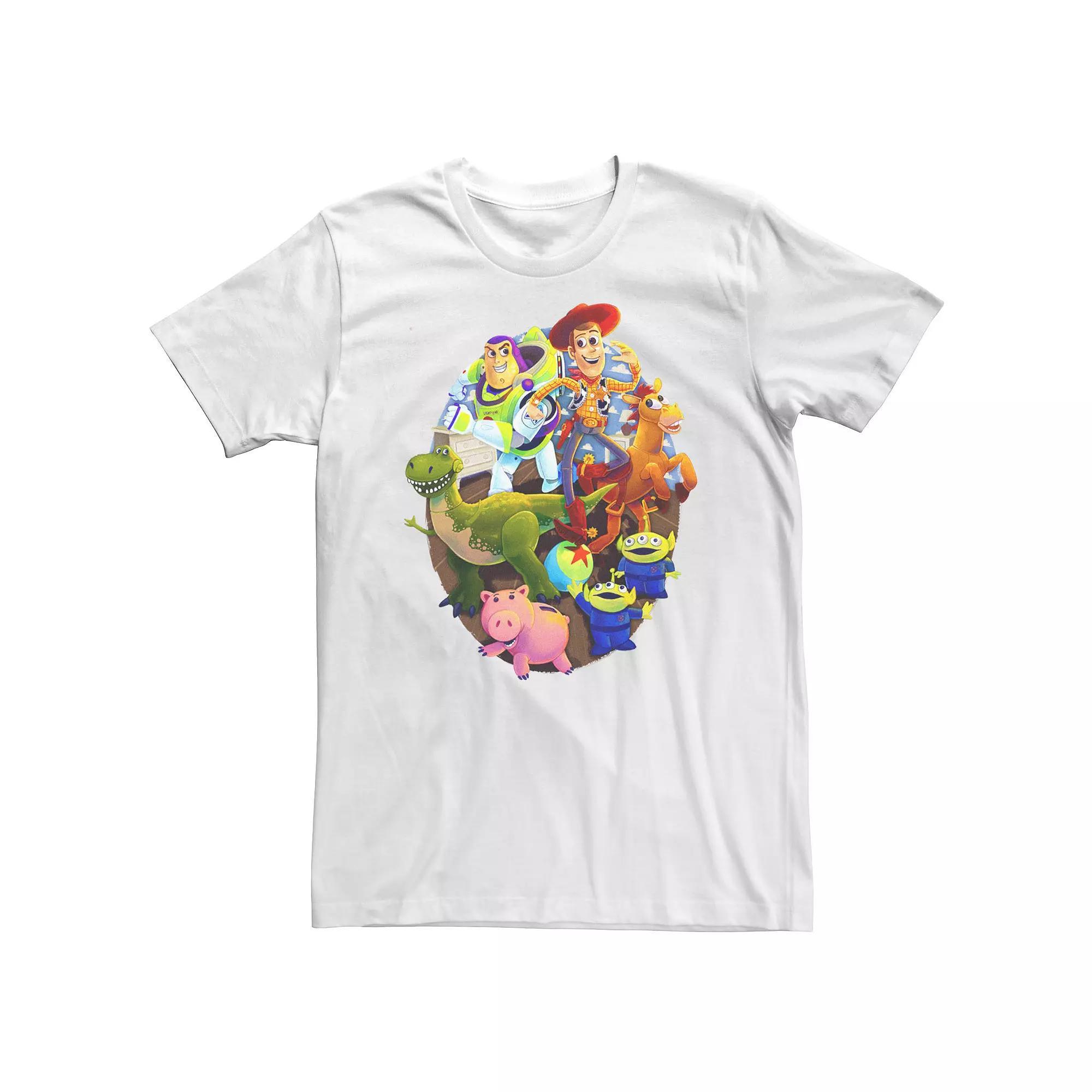 Big & Tall Disney / Pixar Toy Story Main Cast Circle Logo Tee, Men's, Size: 3XL Tall, White Product Image
