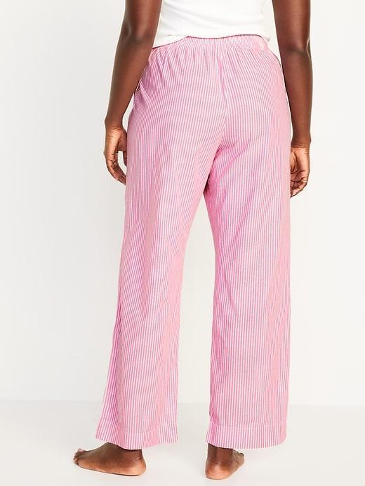 High-Waisted Poplin Pajama Pant Product Image
