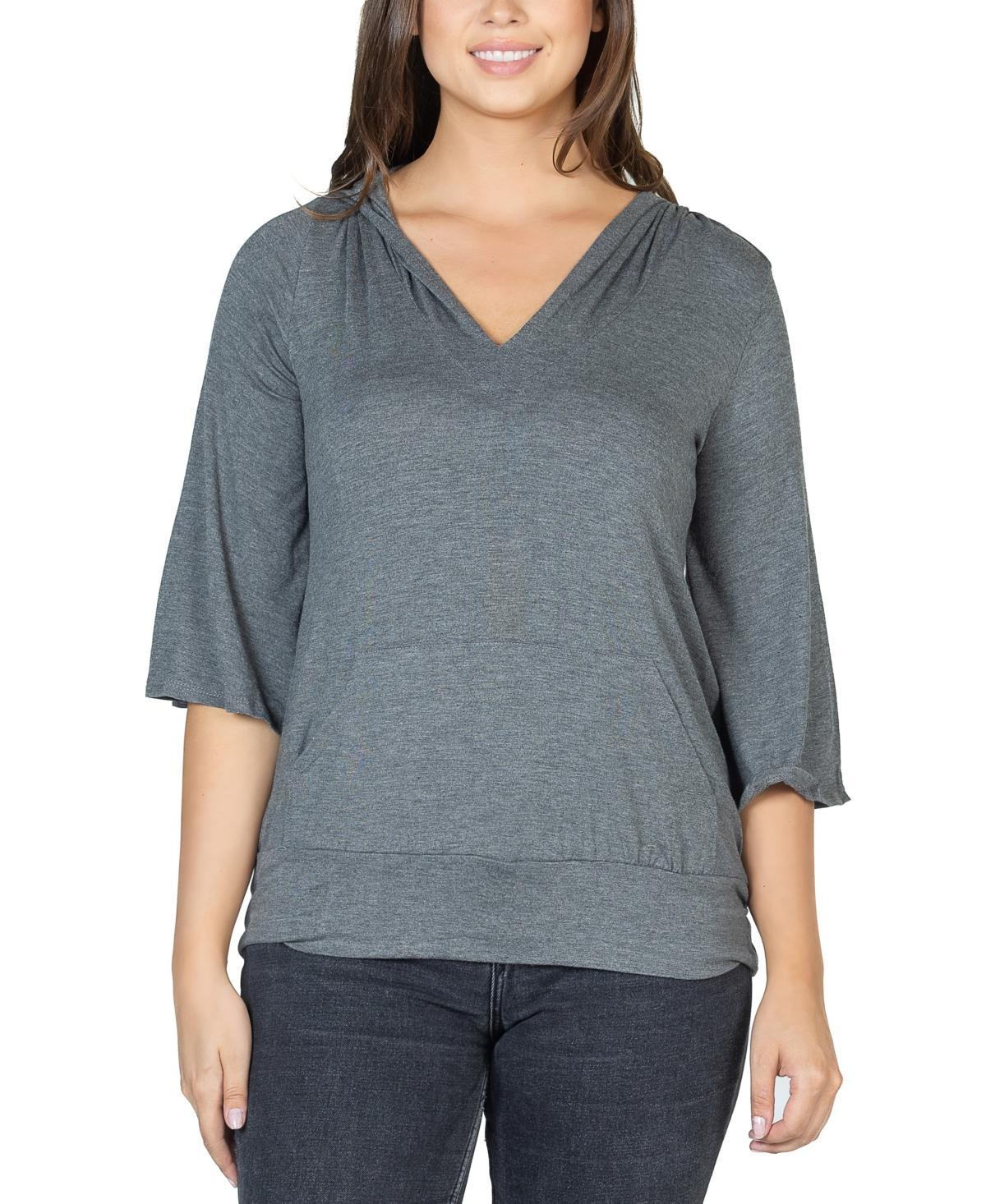 24seven Comfort Apparel Womens Oversized Hoodie Top Product Image
