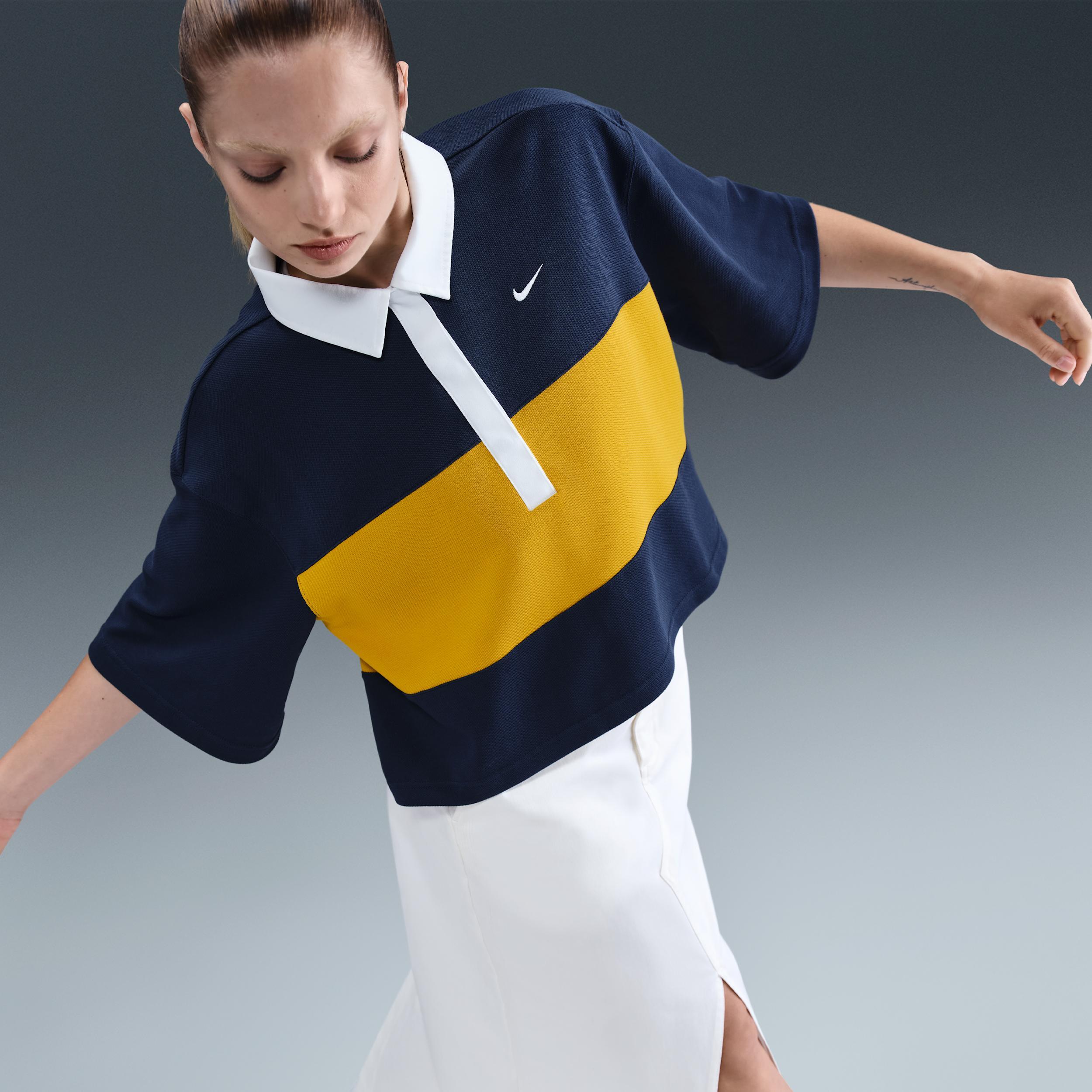 Women's Nike Sportswear Oversized Short-Sleeve Polo Top Product Image
