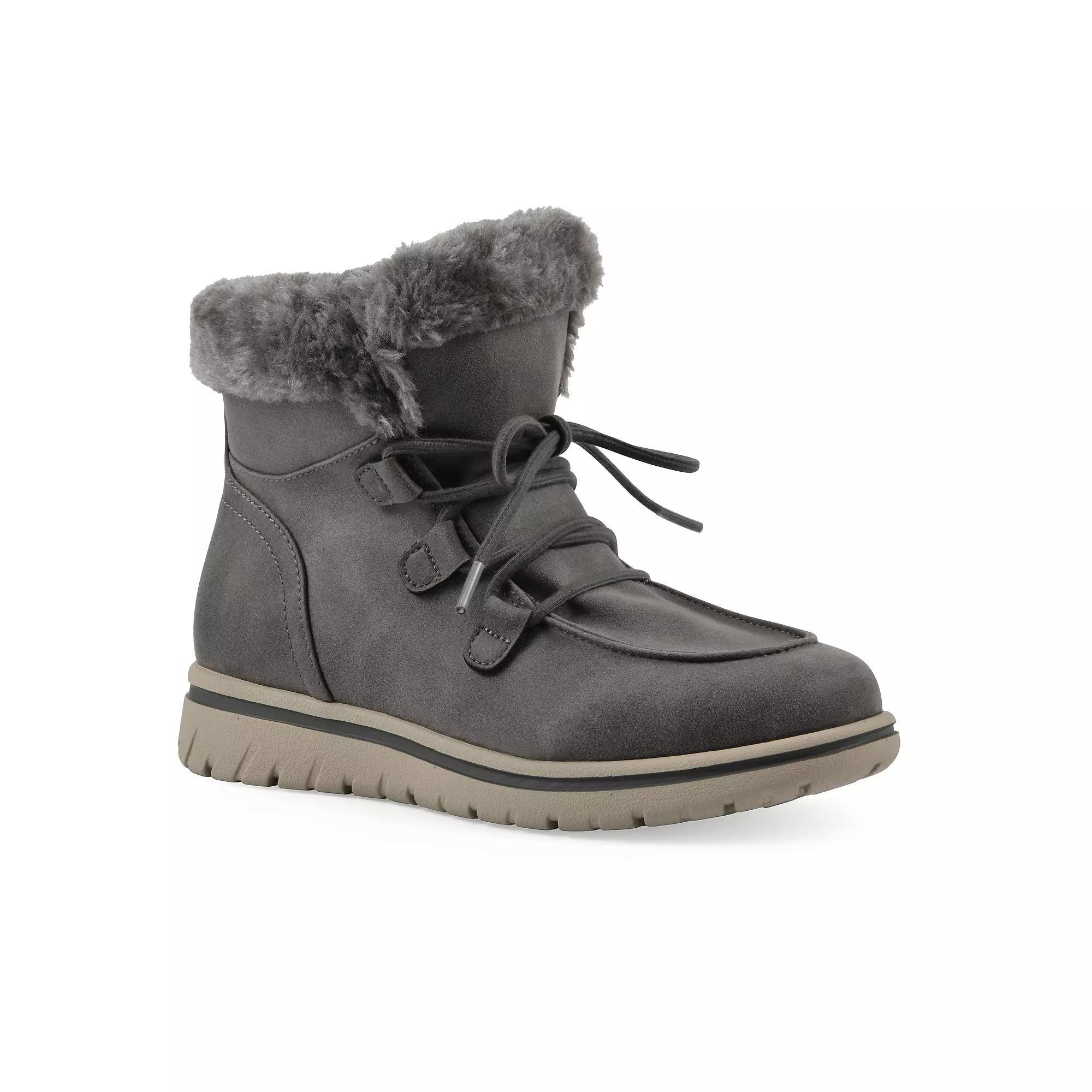 Cliffs by White Mountain Harisson Womens Ankle Boots Grey Fabric Product Image