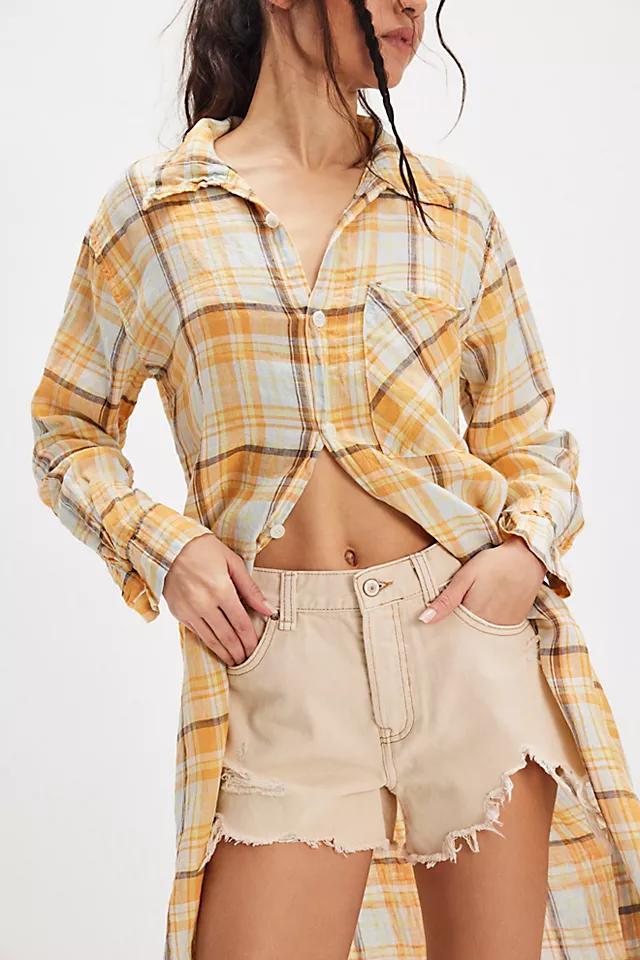 CP Shades Elle Plaid Midi Top Product Image