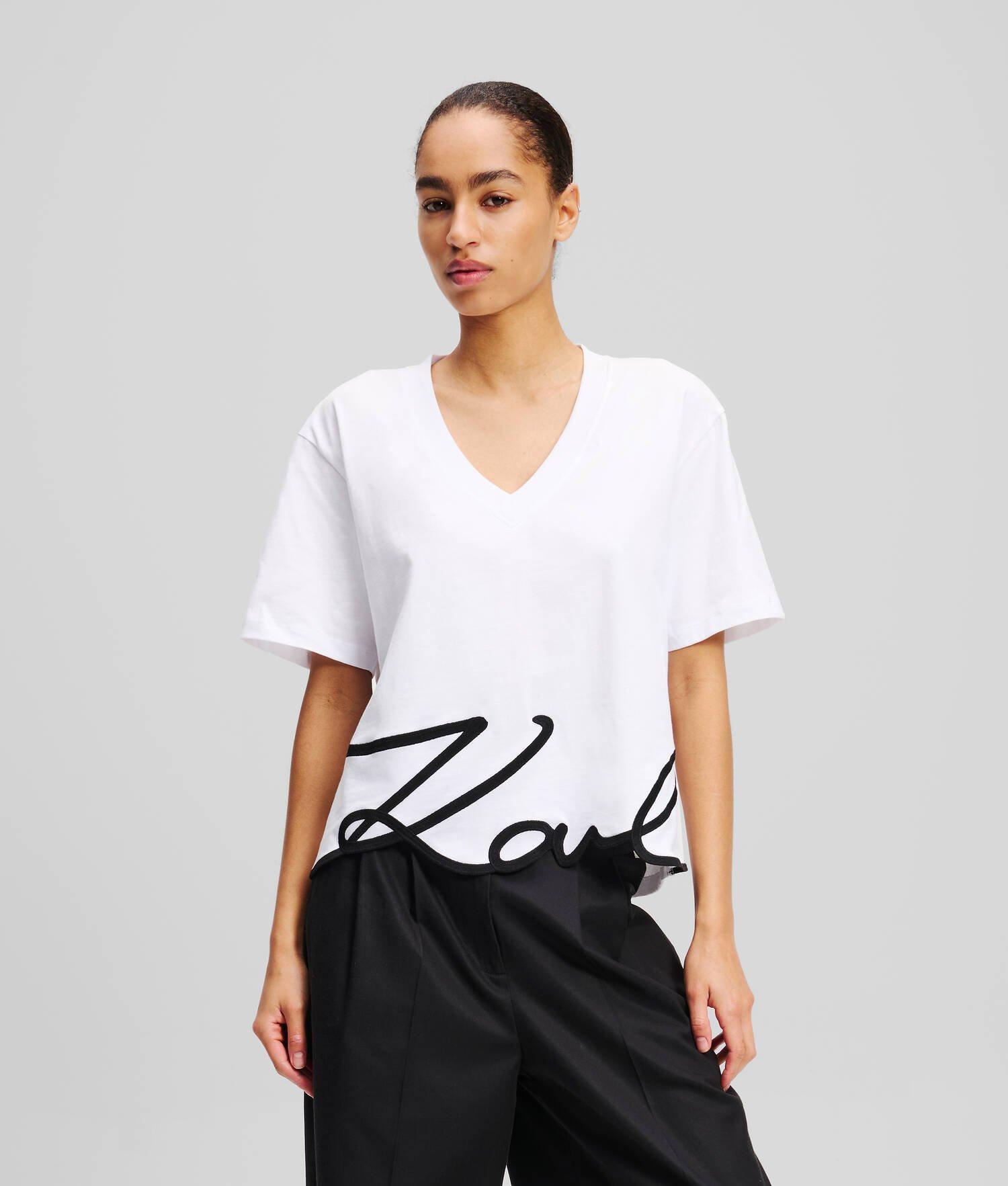 KARL SIGNATURE V-NECK T-SHIRT Product Image