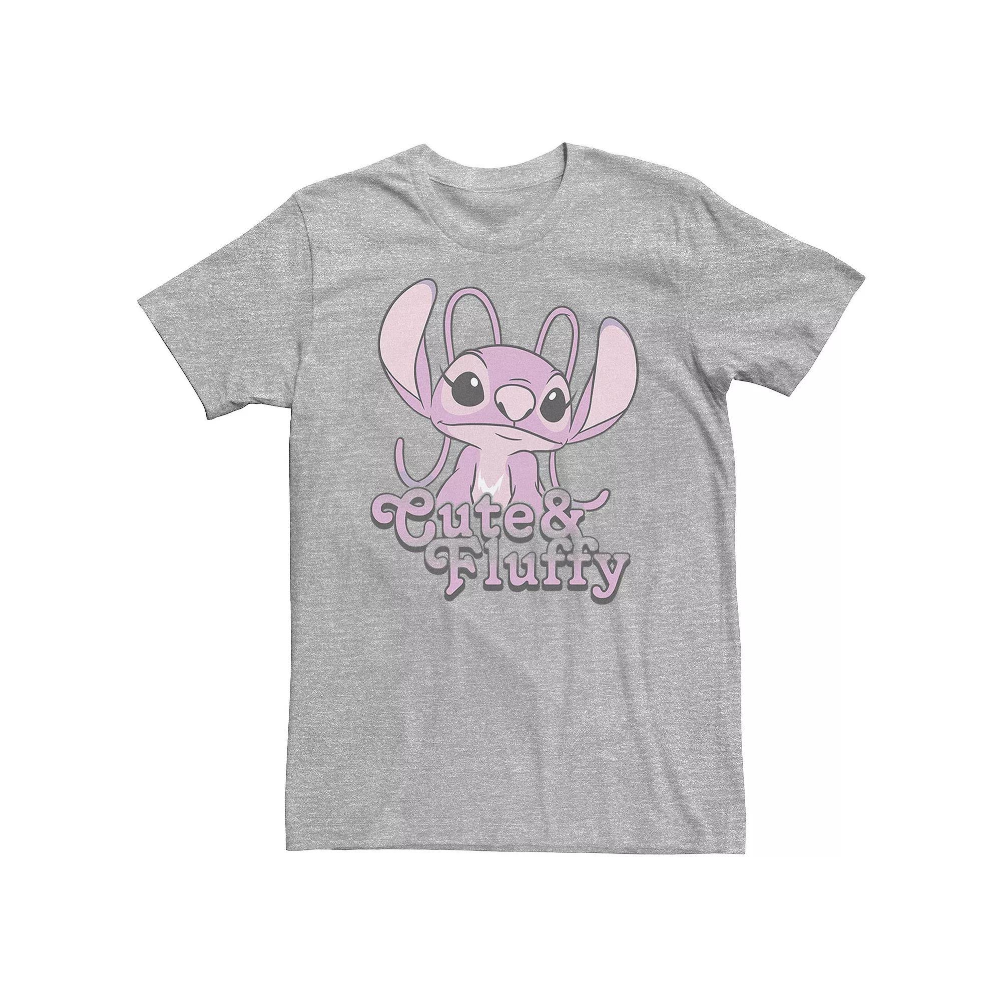 Big & Tall Disney Lilo & Stitch Valentine's Day Angel Cute & Fluffy Tee, Men's, Size: 3XL, Athletic Grey Product Image