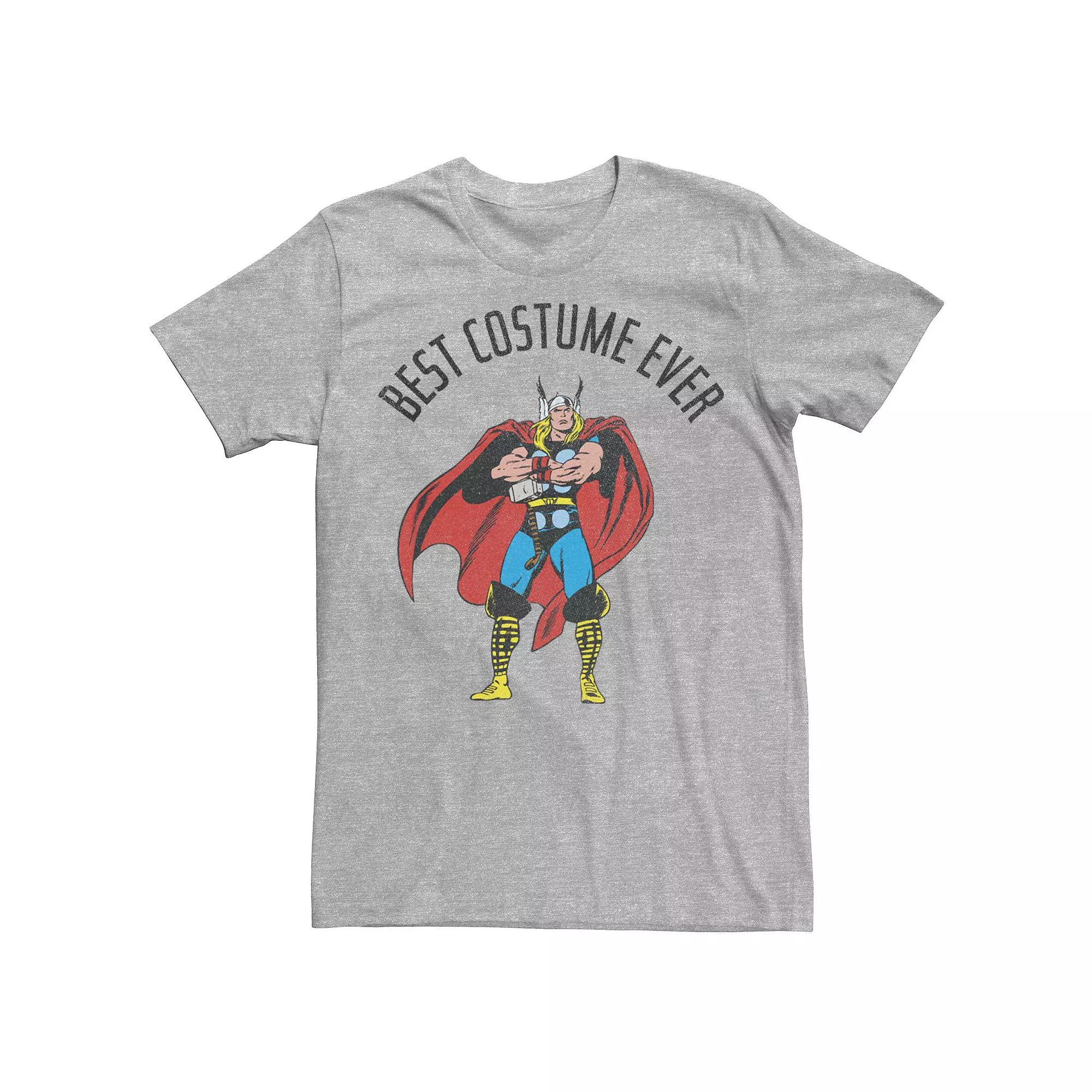 Men's Marvel Thor Best Costume Ever Portrait Tee, Size: Medium, Athletic Grey Product Image