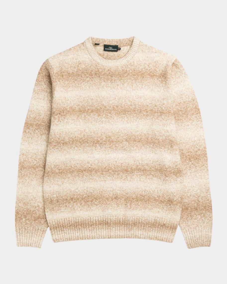 Mens Wave Break Ombre Stripe Crewneck Sweater Product Image