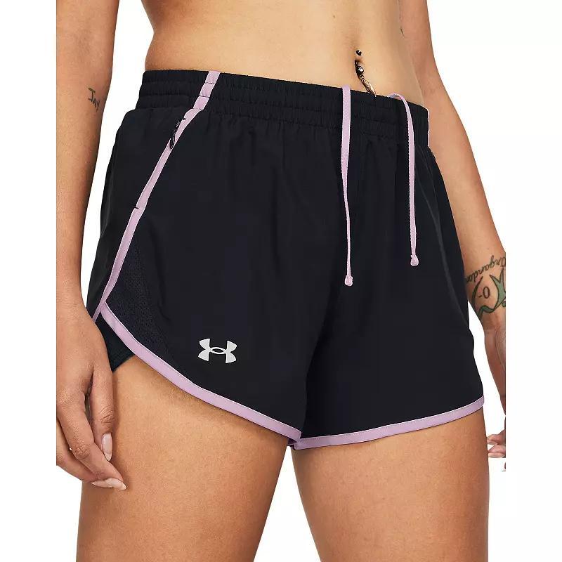 Women's Under Armour Fly-By Shorts, Size: Small, Red Product Image