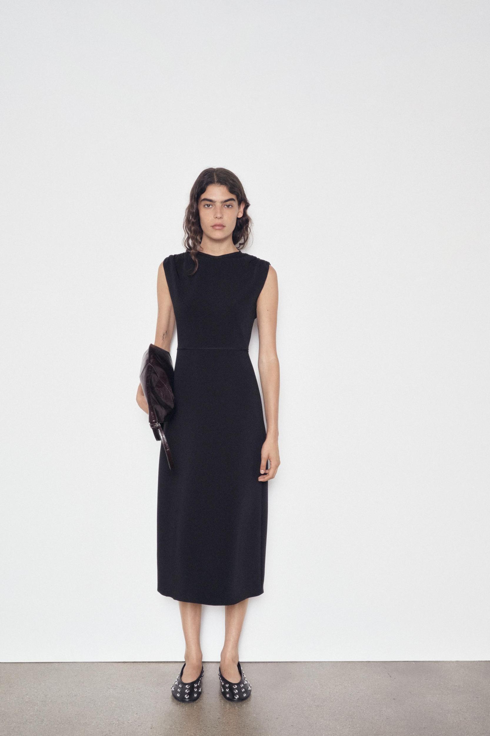 RUFFLED MIDI DRESS ZW COLLECTION Product Image