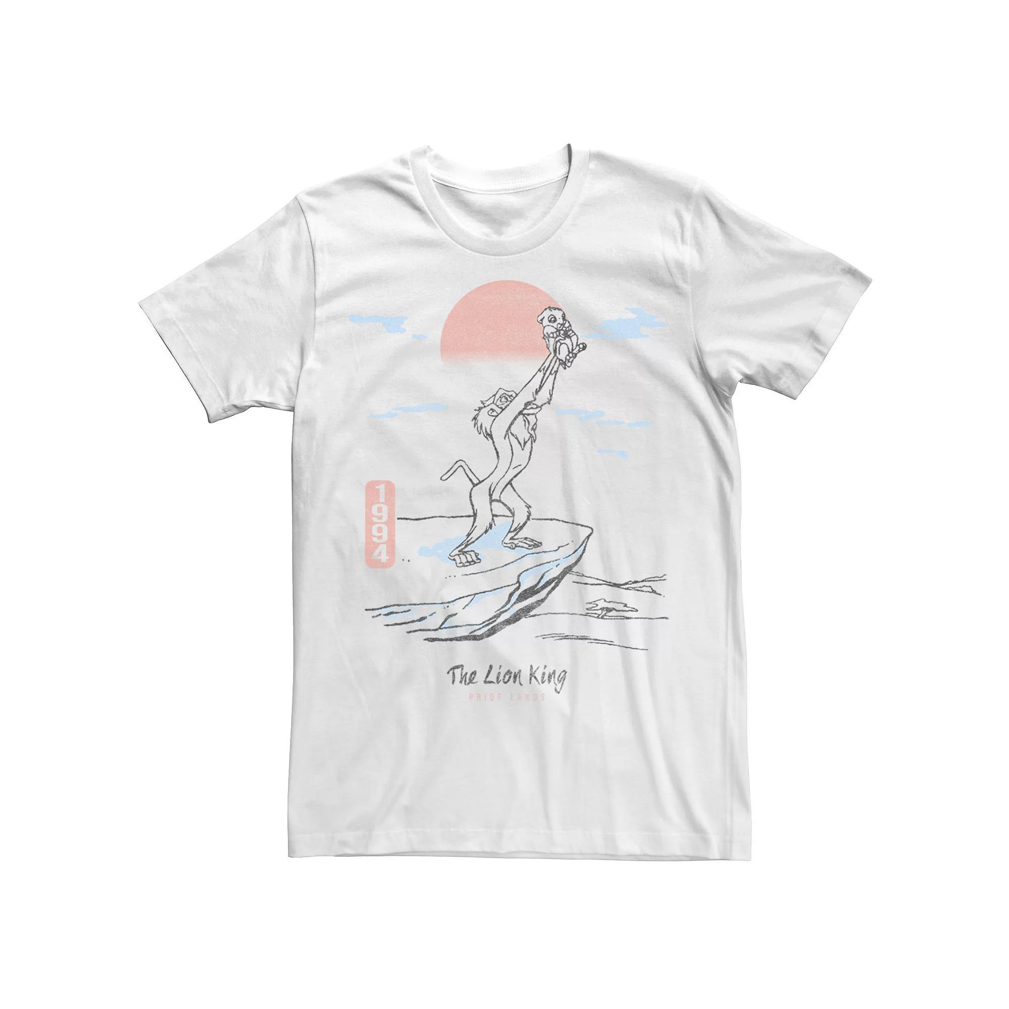 Disney's The Lion King Rafiki And Simba Men's Tee, Size: Large, White Product Image
